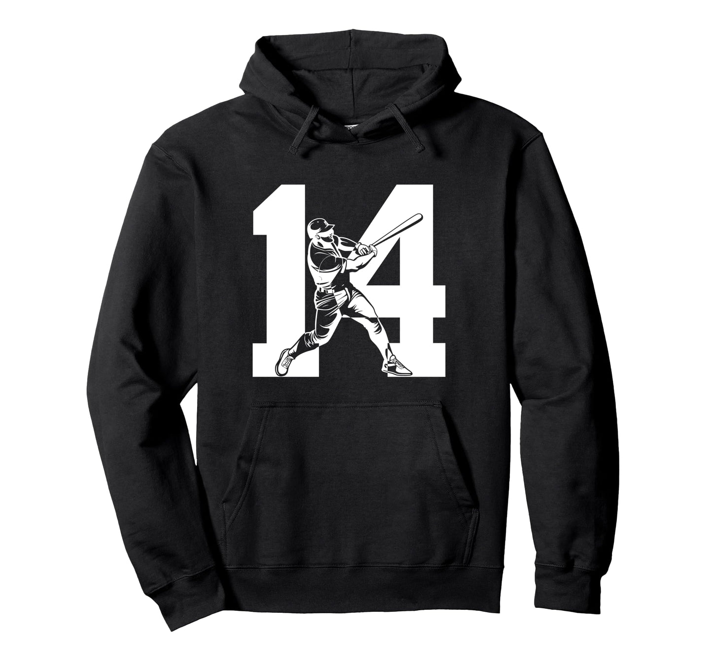 Number 14 Years Baseball 14Th Hoodie - Casual Everyday Wear Men Women - T-Shirt, Sweatshirt, Hoodie