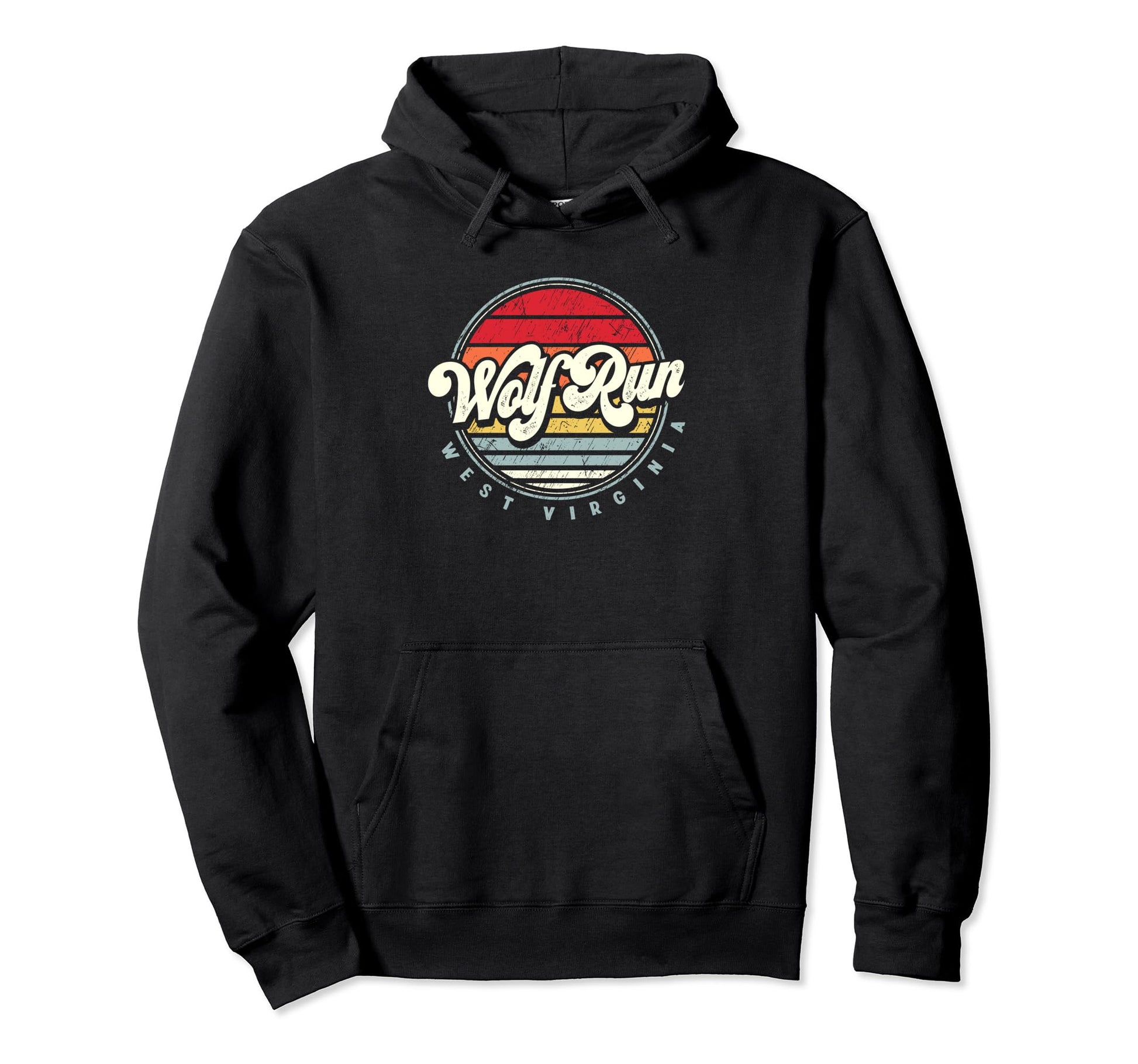 Wolf Run Home State 70S Sunset Hoodie - Custom Art Print Men Women - T-Shirt, Sweatshirt, Hoodie