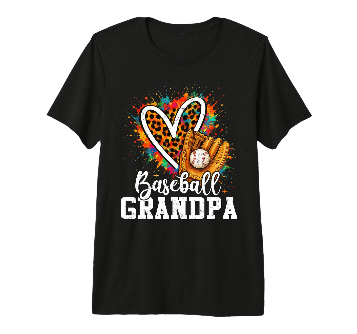 Baseball Grandpa Colorful Tri Blend T-Shirt - Unique Graphic Unisex - T-Shirt, Sweatshirt, Hoodie