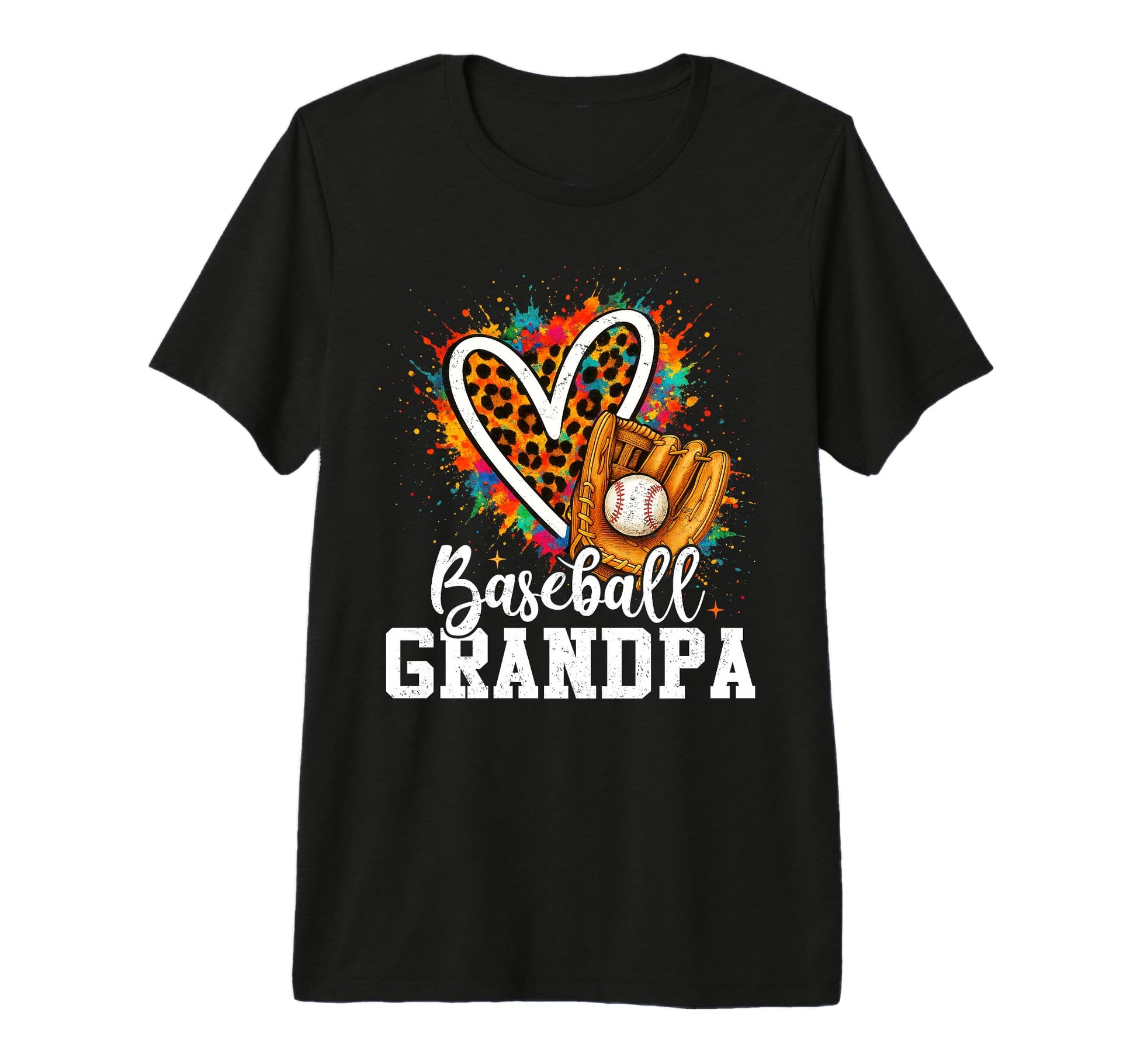 Baseball Grandpa Colorful Tri Blend T-Shirt - Unique Graphic Unisex - T-Shirt, Sweatshirt, Hoodie