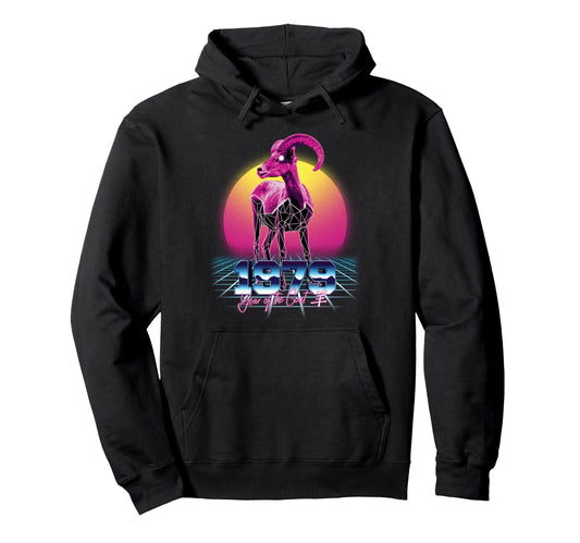 1979 Year Goat 80S Chinese Zodiac Hoodie - Graphic Print for Adults - T-Shirt, Sweatshirt, Hoodie