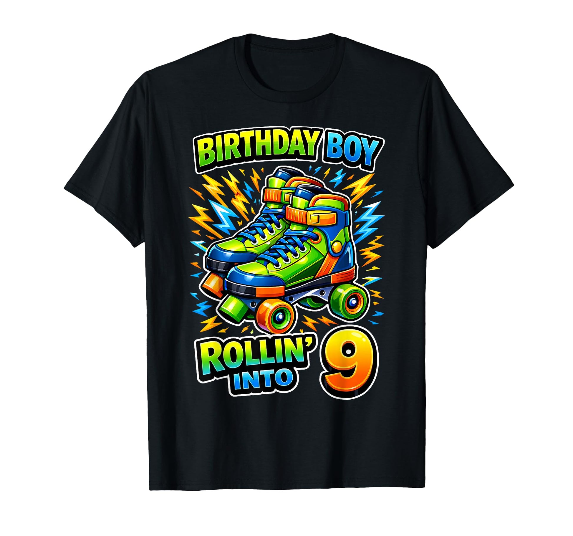 Roller Skating 9Th Birthday Party T-Shirt - Streetwear Style for Adults - T-Shirt, Sweatshirt, Hoodie