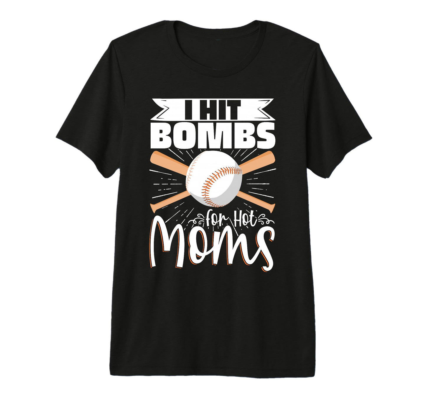 I Hit Bombs Hot Moms Baseball Tri Blend T-Shirt - Fun Novelty Design Unisex - T-Shirt, Sweatshirt, Hoodie