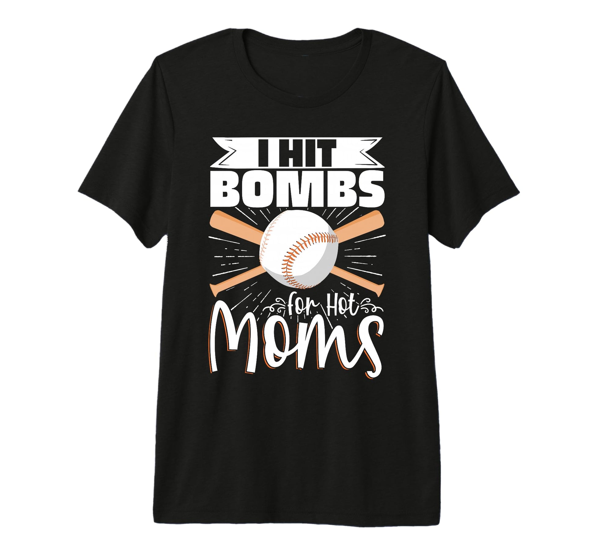 I Hit Bombs Hot Moms Baseball Tri Blend T-Shirt - Fun Novelty Design Unisex - T-Shirt, Sweatshirt, Hoodie