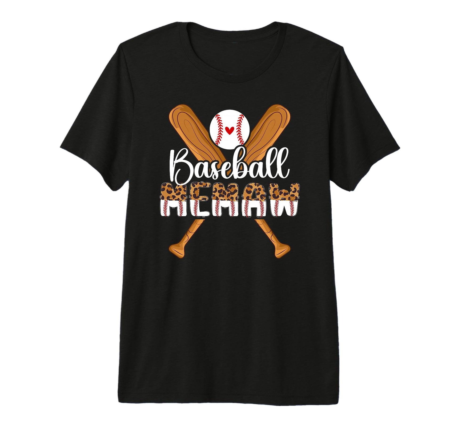 Baseball Memaw Leopard Memaw T-Shirt - Aesthetic Graphic Men Women - T-Shirt, Sweatshirt, Hoodie