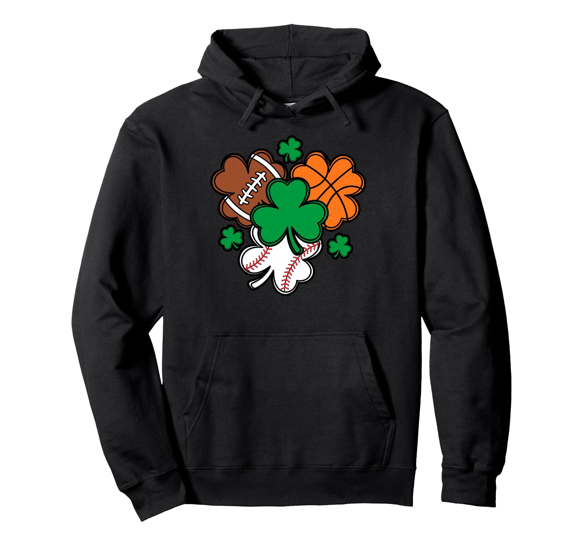 St Patricks Day Baseball Football Hoodie - Trendy Graphic Men Women - T-Shirt, Sweatshirt, Hoodie