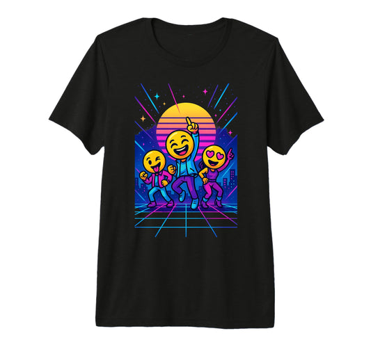 80S Synthwave Tri Blend T-Shirt - Fun Novelty Design Men Women - T-Shirt, Sweatshirt, Hoodie