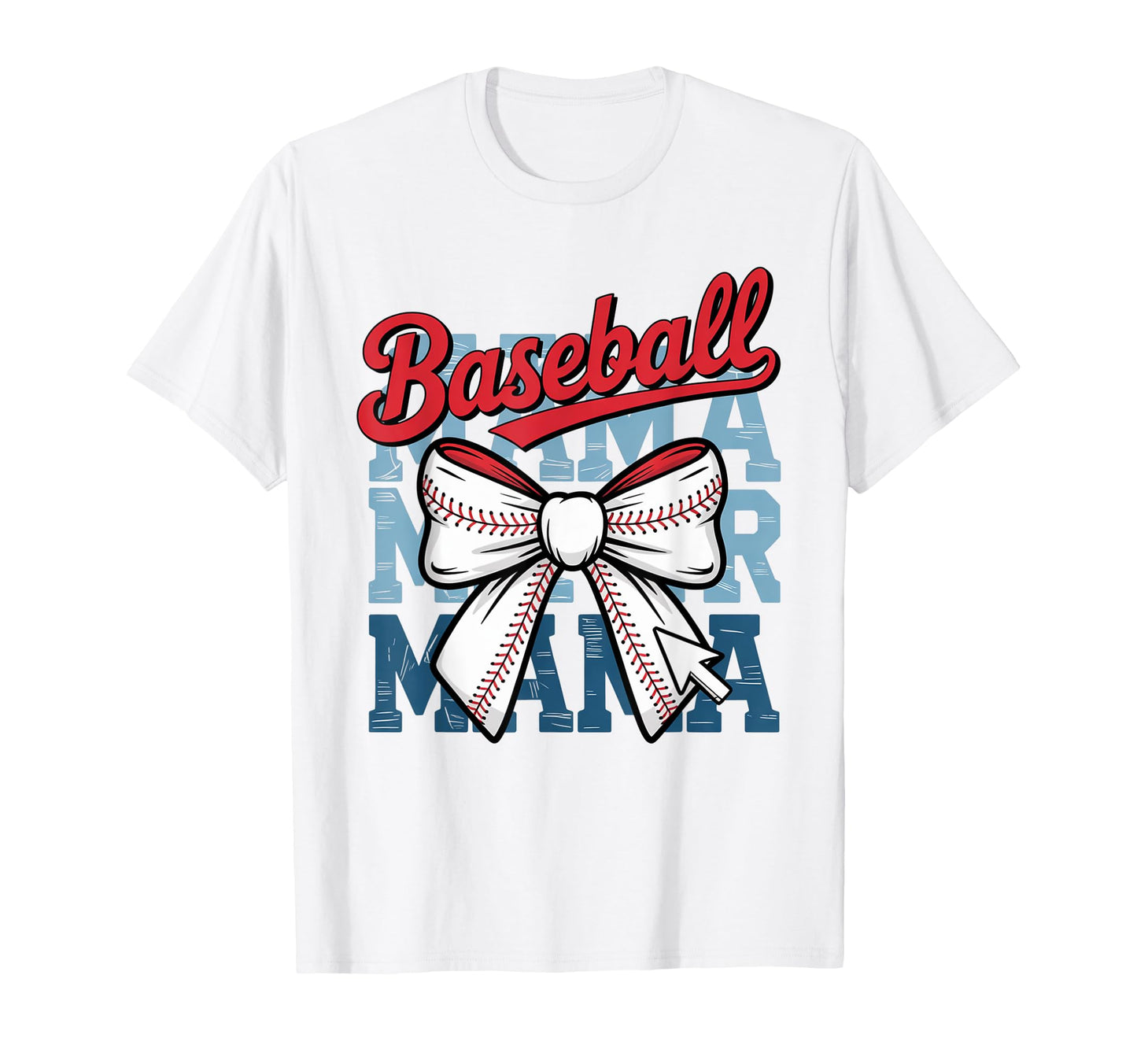 Coquette Bow American Baseball Mom T-Shirt - Aesthetic Graphic for Adults - T-Shirt, Sweatshirt, Hoodie