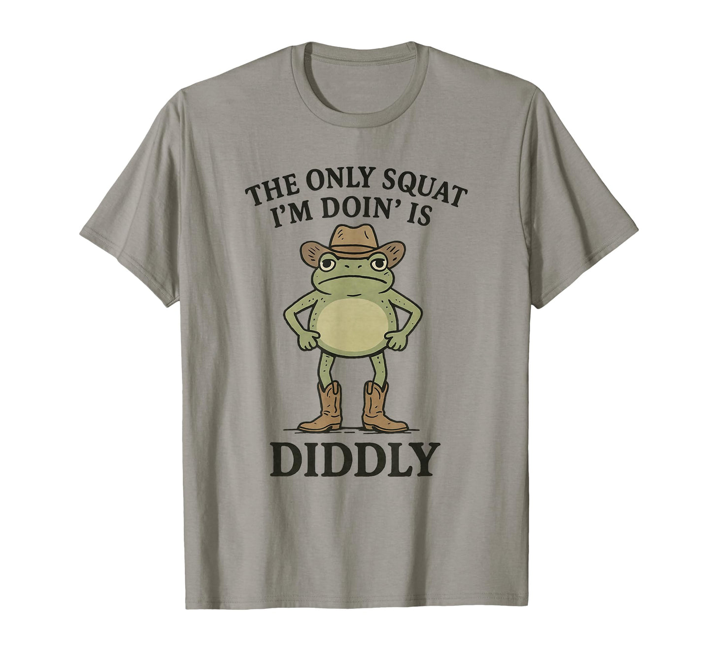 Funny Frog Cowboy Squat T-Shirt - Minimalist Print Men Women - T-Shirt, Sweatshirt, Hoodie
