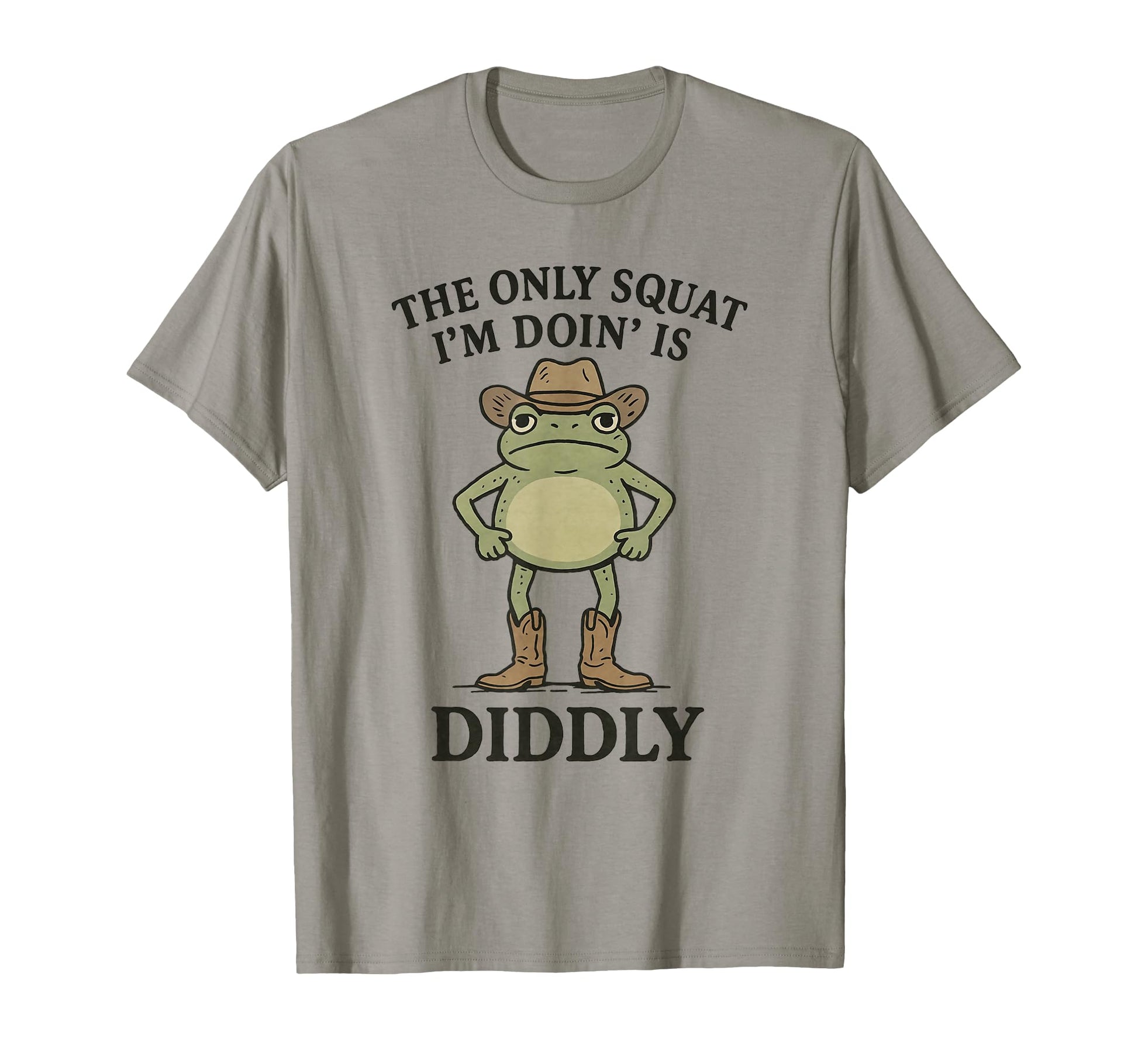 Funny Frog Cowboy Squat T-Shirt - Minimalist Print Men Women - T-Shirt, Sweatshirt, Hoodie