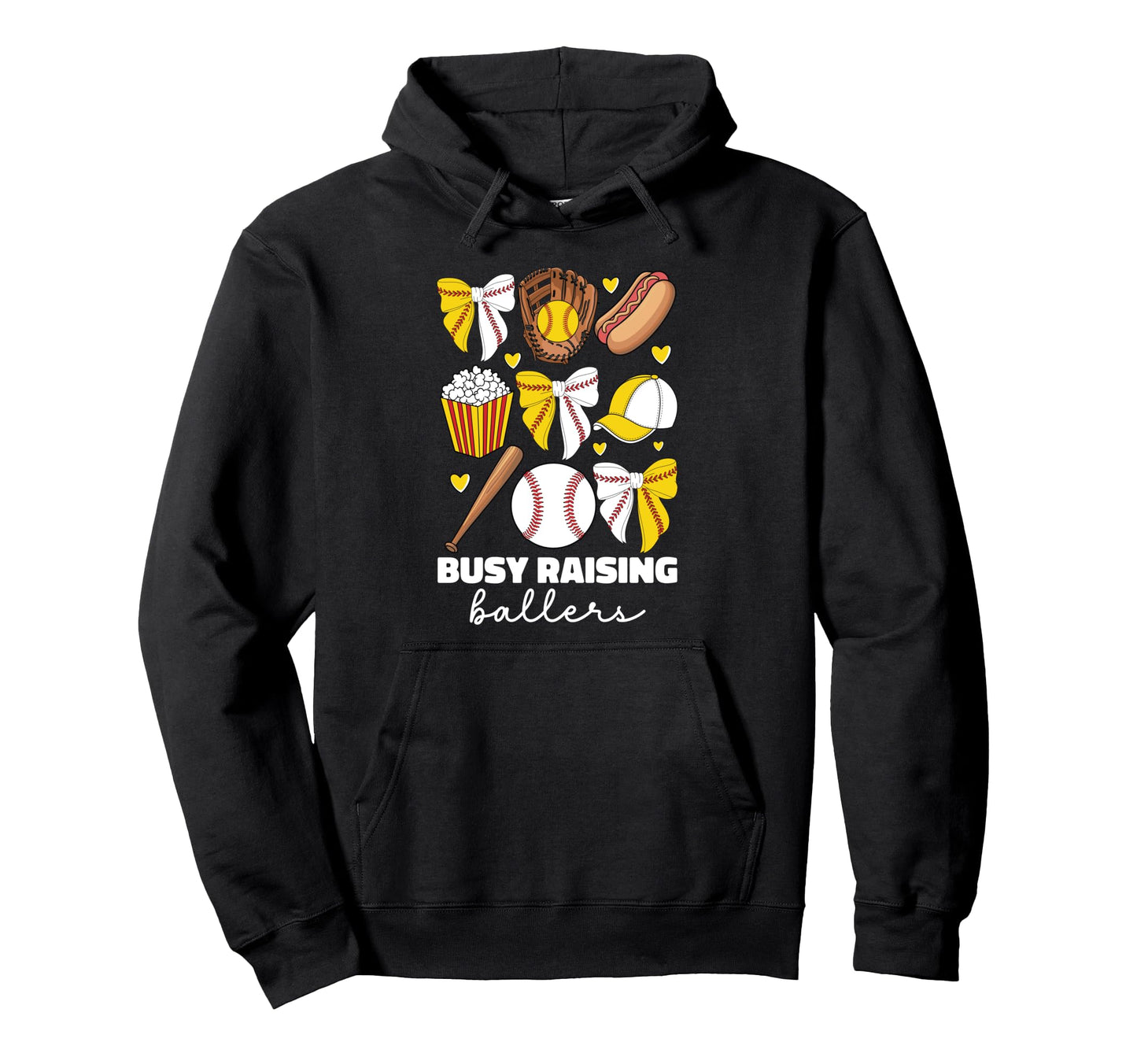 Busy Raising Ballers Baseball And Hoodie - Aesthetic Graphic for Adults - T-Shirt, Sweatshirt, Hoodie