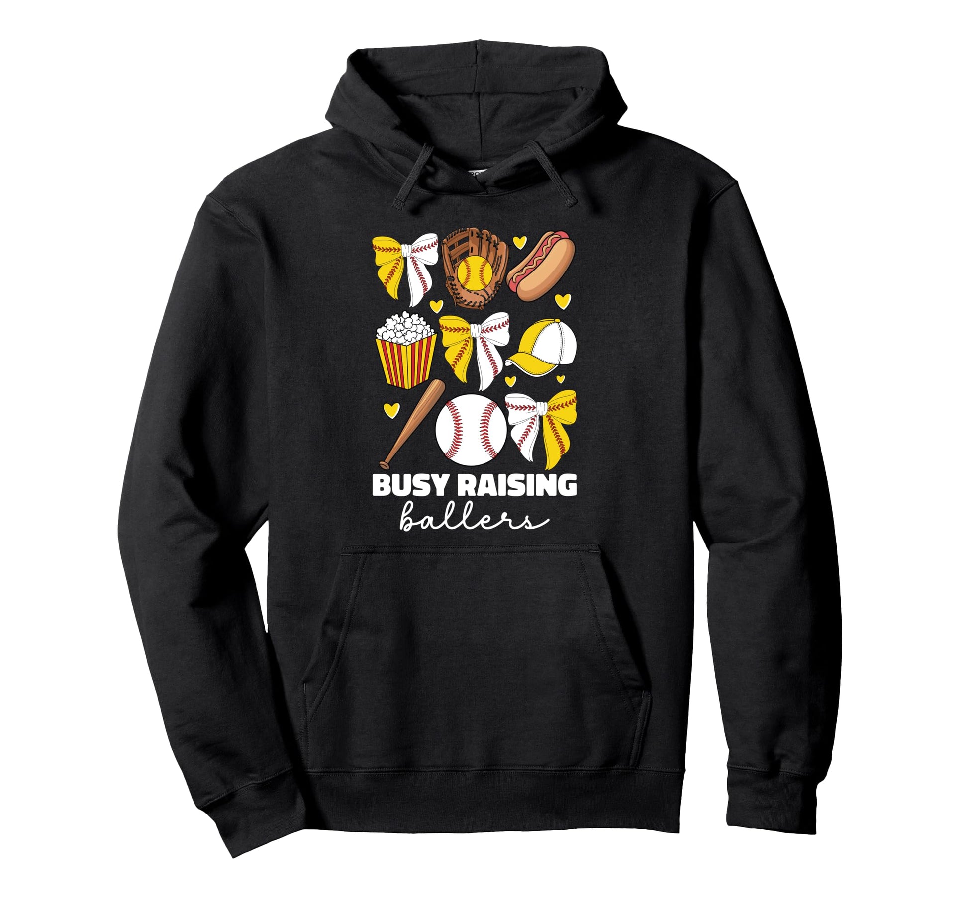 Busy Raising Ballers Baseball And Hoodie - Aesthetic Graphic for Adults - T-Shirt, Sweatshirt, Hoodie