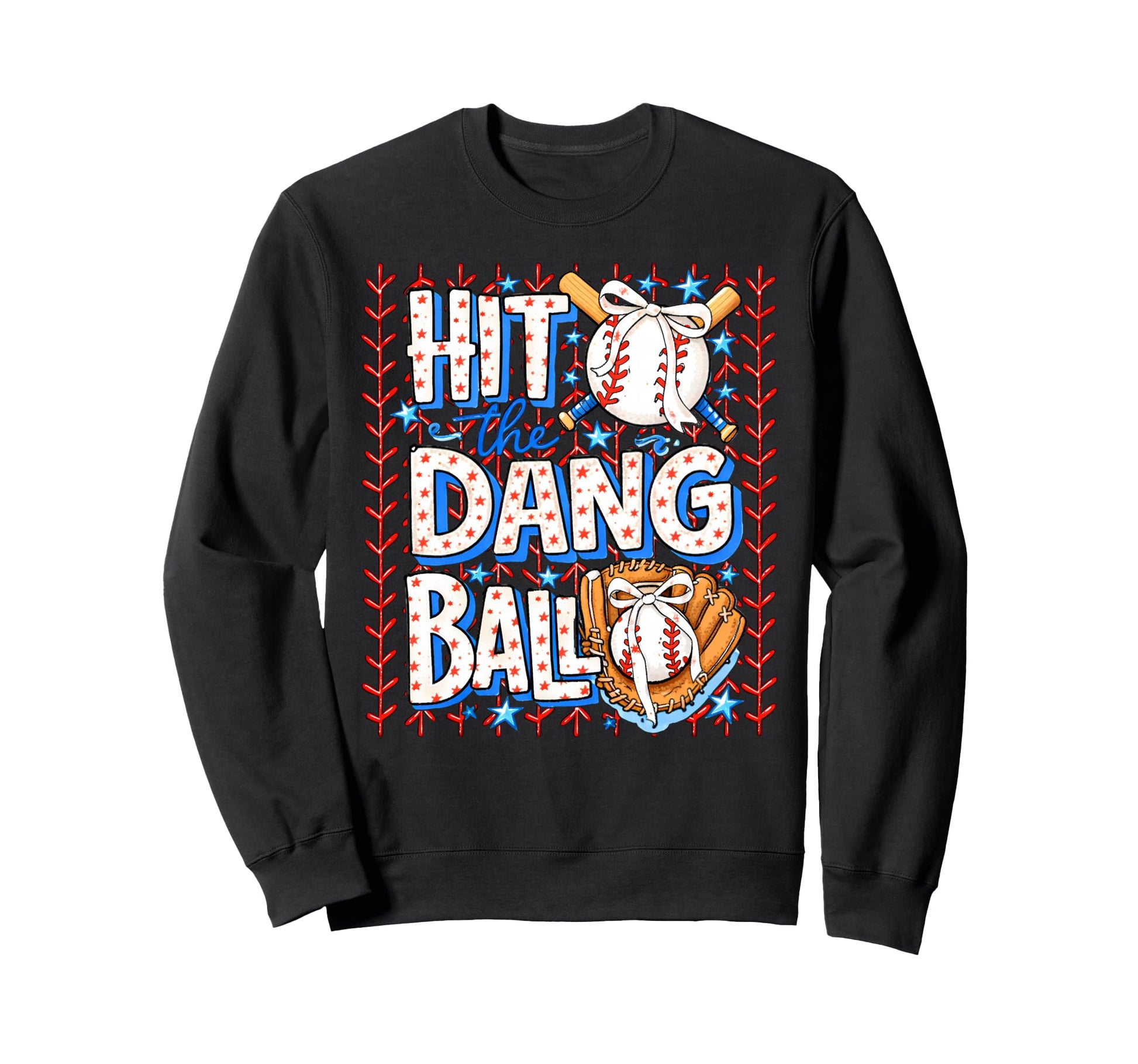 Coquette Hit Dang Ball Baseball Sweatshirt - Novelty Apparel Men Women - T-Shirt, Sweatshirt, Hoodie
