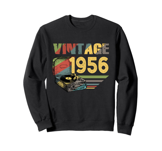 1956 64Th Record Players Lover Sweatshirt - Trendy Graphic for Adults - T-Shirt, Sweatshirt, Hoodie