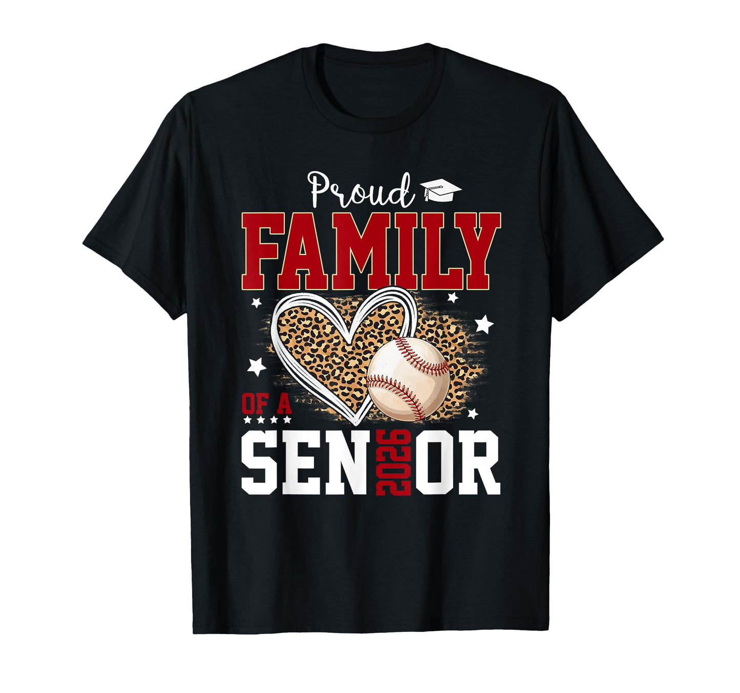 Proud Family Senior 2026 Leopard T-Shirt - Minimalist Print Men Women - T-Shirt, Sweatshirt, Hoodie