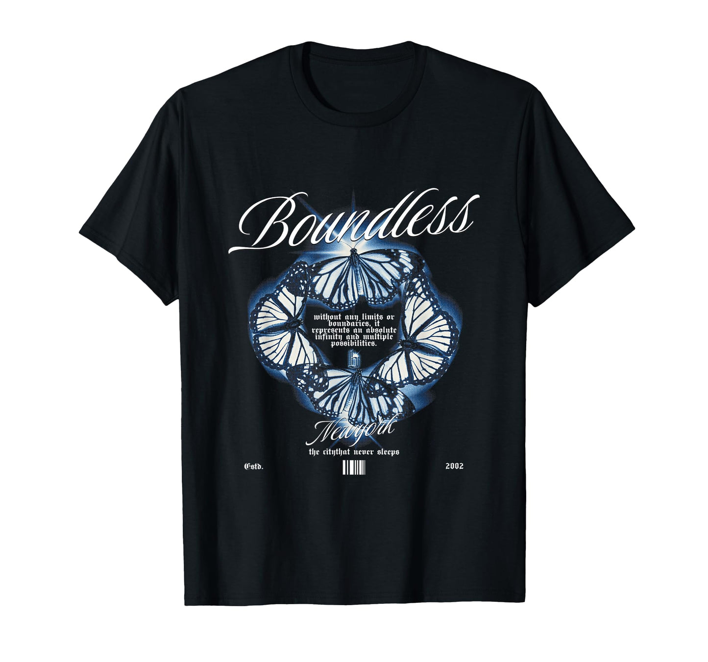 Butterfly Boundless Y2K Grunge T-Shirt - Aesthetic Graphic for Adults - T-Shirt, Sweatshirt, Hoodie