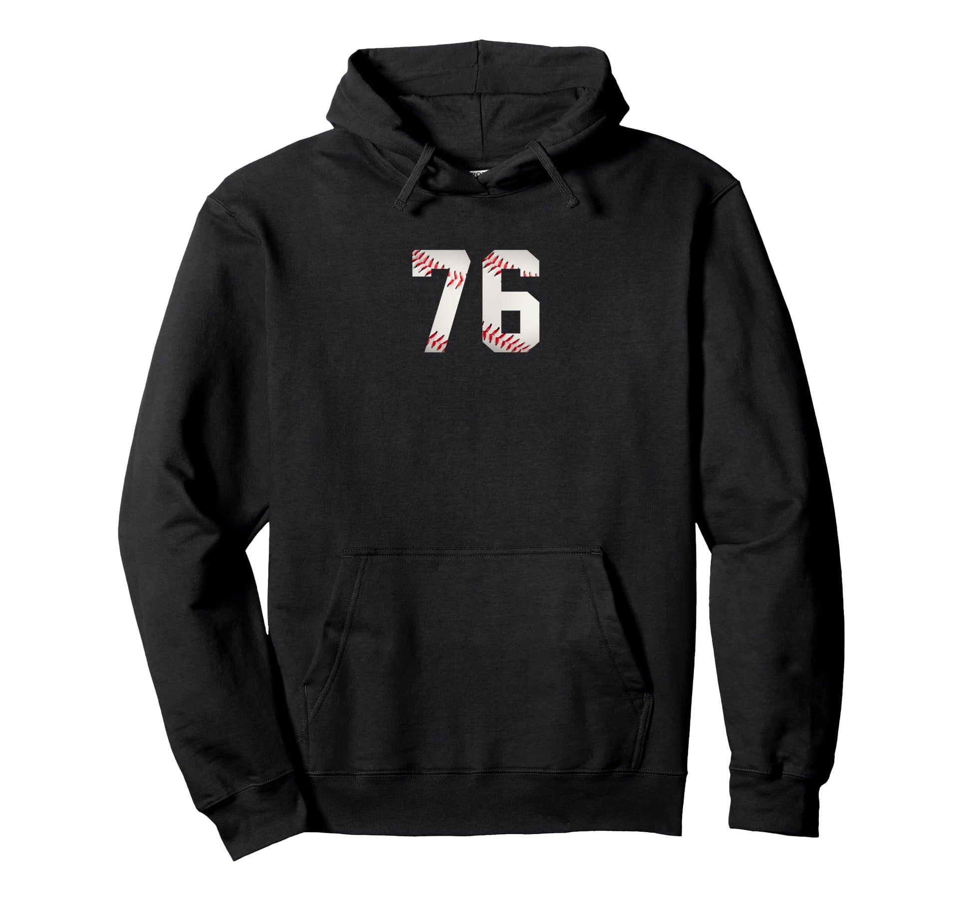 Number 76 Minimalist Birthday Baseball Hoodie - Custom Art Print Men Women - T-Shirt, Sweatshirt, Hoodie