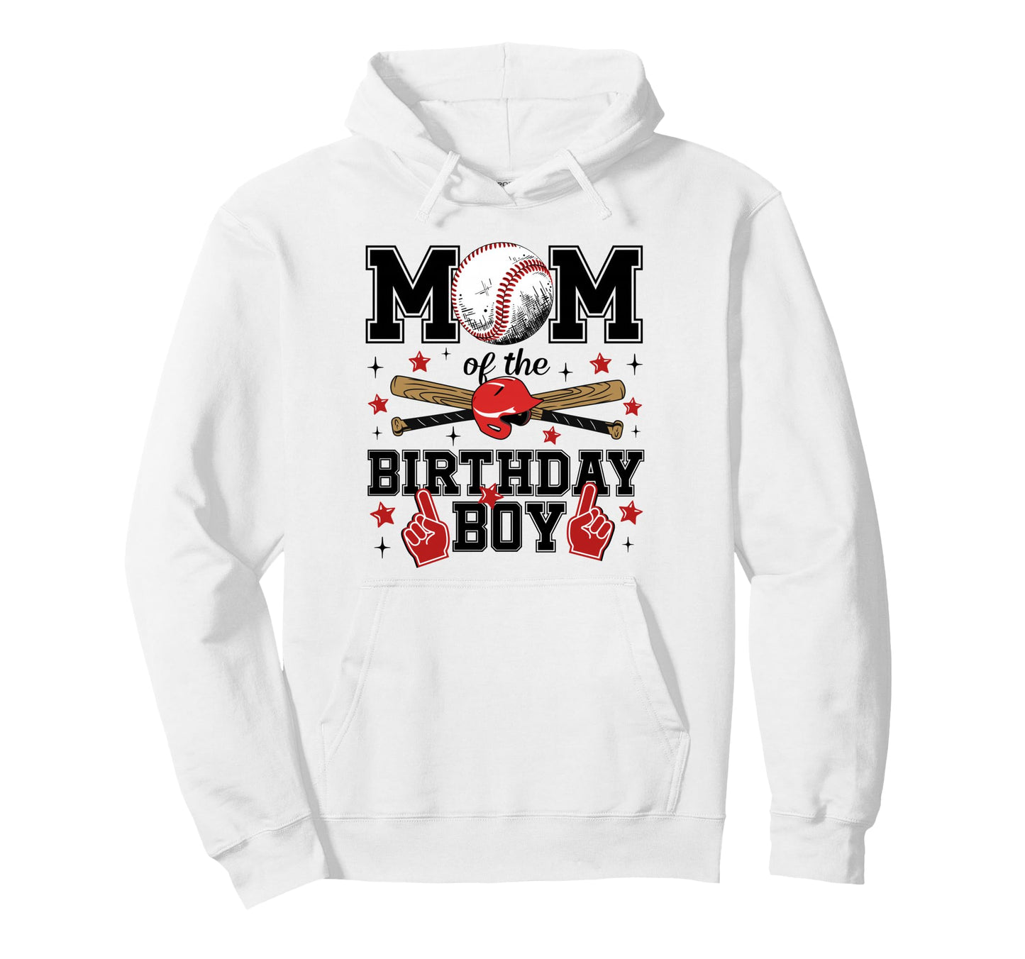 Mom Birthday Baseball Sport Family Matching Hoodie - Unique Graphic Unisex - T-Shirt, Sweatshirt, Hoodie