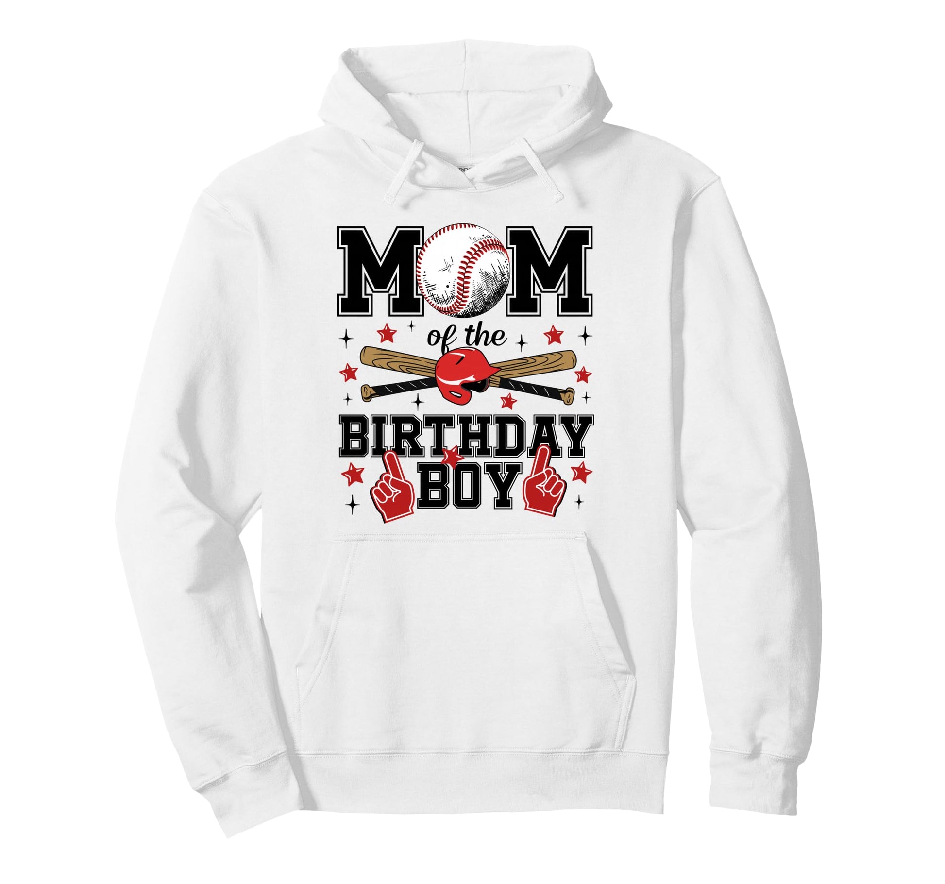 Mom Birthday Baseball Sport Family Matching Hoodie - Unique Graphic Unisex - T-Shirt, Sweatshirt, Hoodie