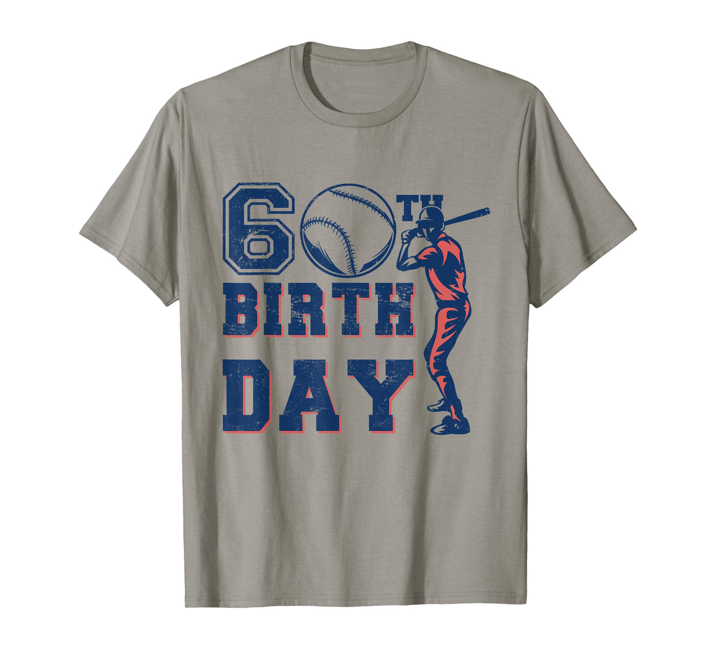 60Th Birthday Baseball T-Shirt - Graphic Print for Adults - T-Shirt, Sweatshirt, Hoodie