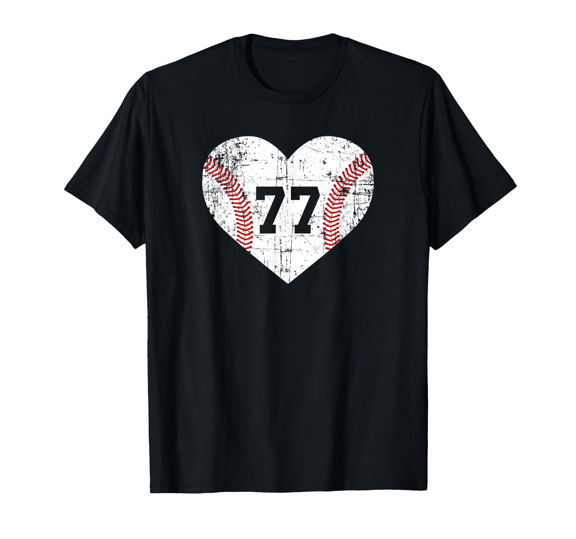 Baseball 77 Jersey Number T-Shirt - Trendy Graphic for Adults - T-Shirt, Sweatshirt, Hoodie