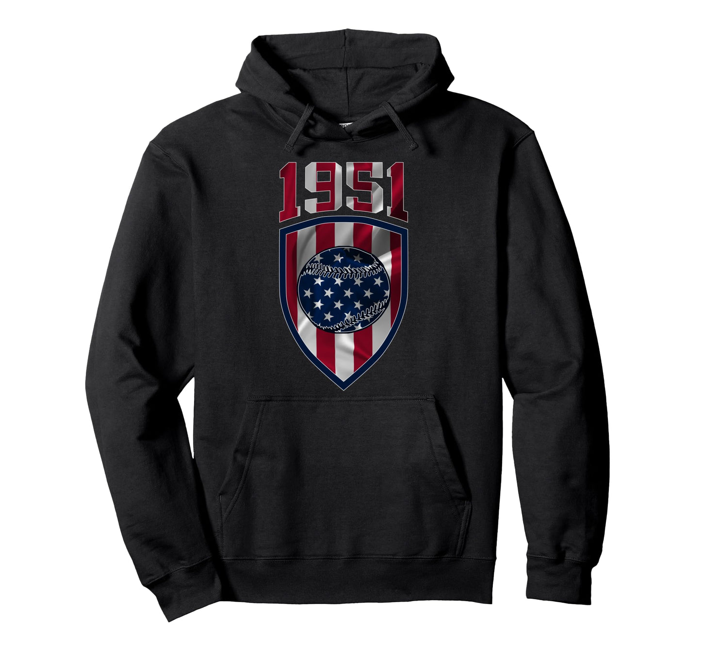 1951 Baseball 74Th Birthday Hoodie - Custom Art Print Men Women - T-Shirt, Sweatshirt, Hoodie