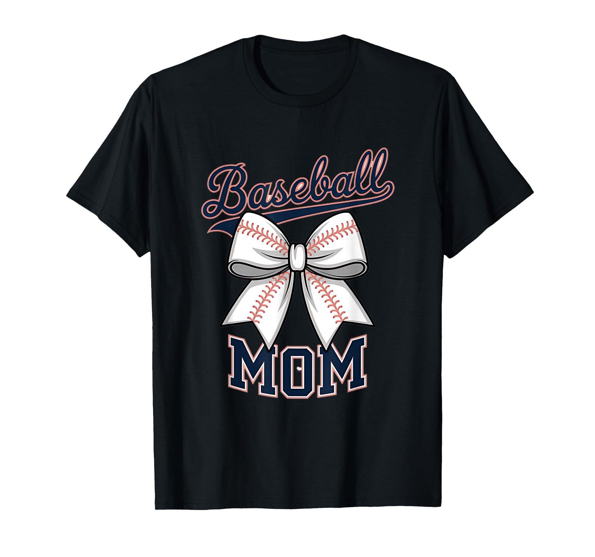 Baseball Mom Coquette Bow T-Shirt - Novelty Apparel Men Women - T-Shirt, Sweatshirt, Hoodie