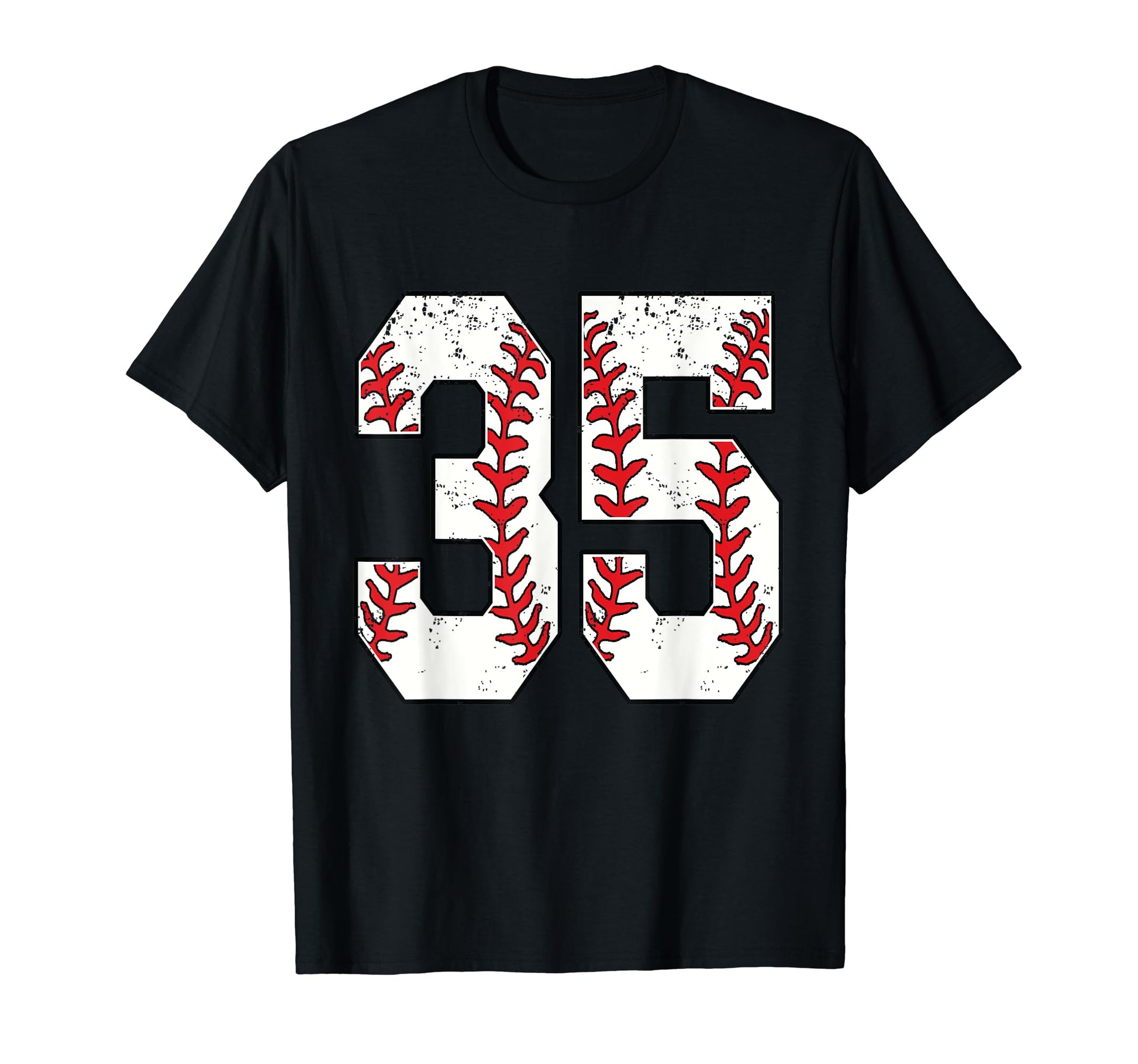 Number 35 Baseball 35 Jersey Number T-Shirt - Novelty Apparel for Adults - T-Shirt, Sweatshirt, Hoodie