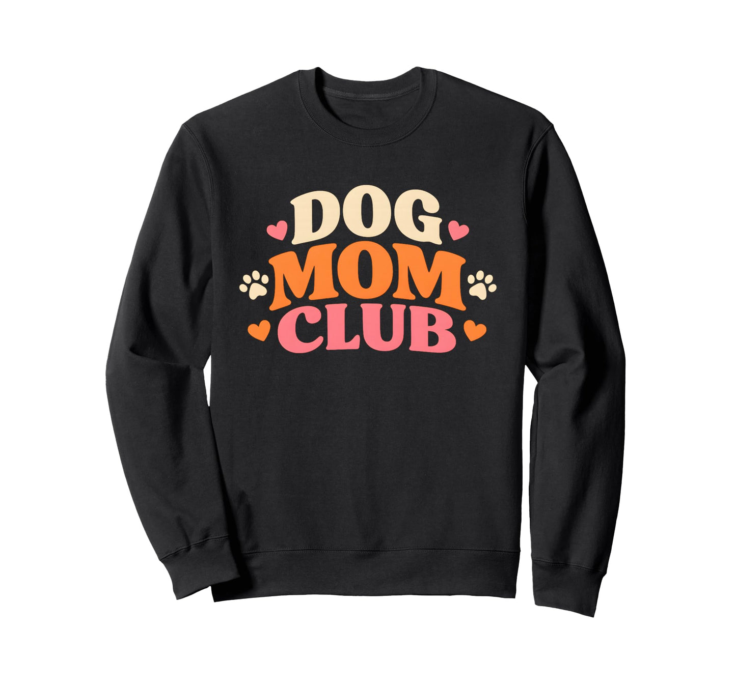 Dog Mom Club Dogs Lover Groovy Sweatshirt - Aesthetic Graphic Unisex - T-Shirt, Sweatshirt, Hoodie