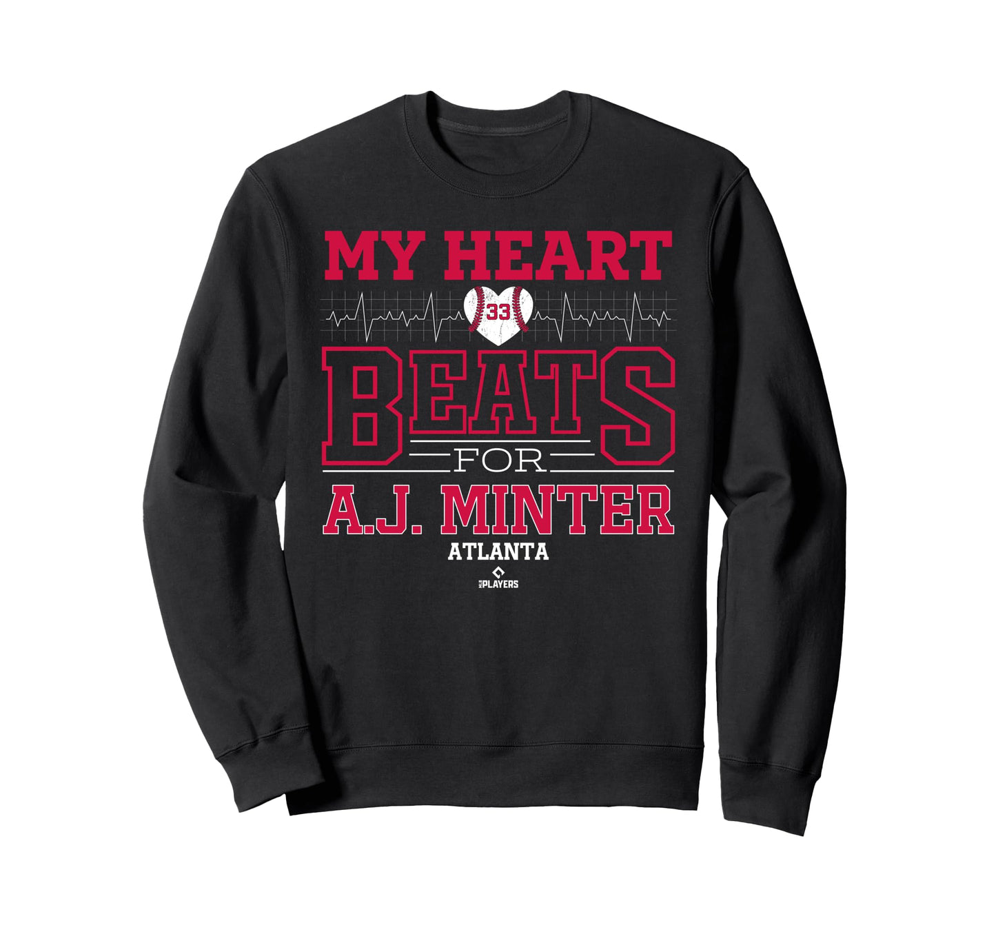 My Heart Beats J Minter Atlanta Sweatshirt - Minimalist Print for Adults - T-Shirt, Sweatshirt, Hoodie