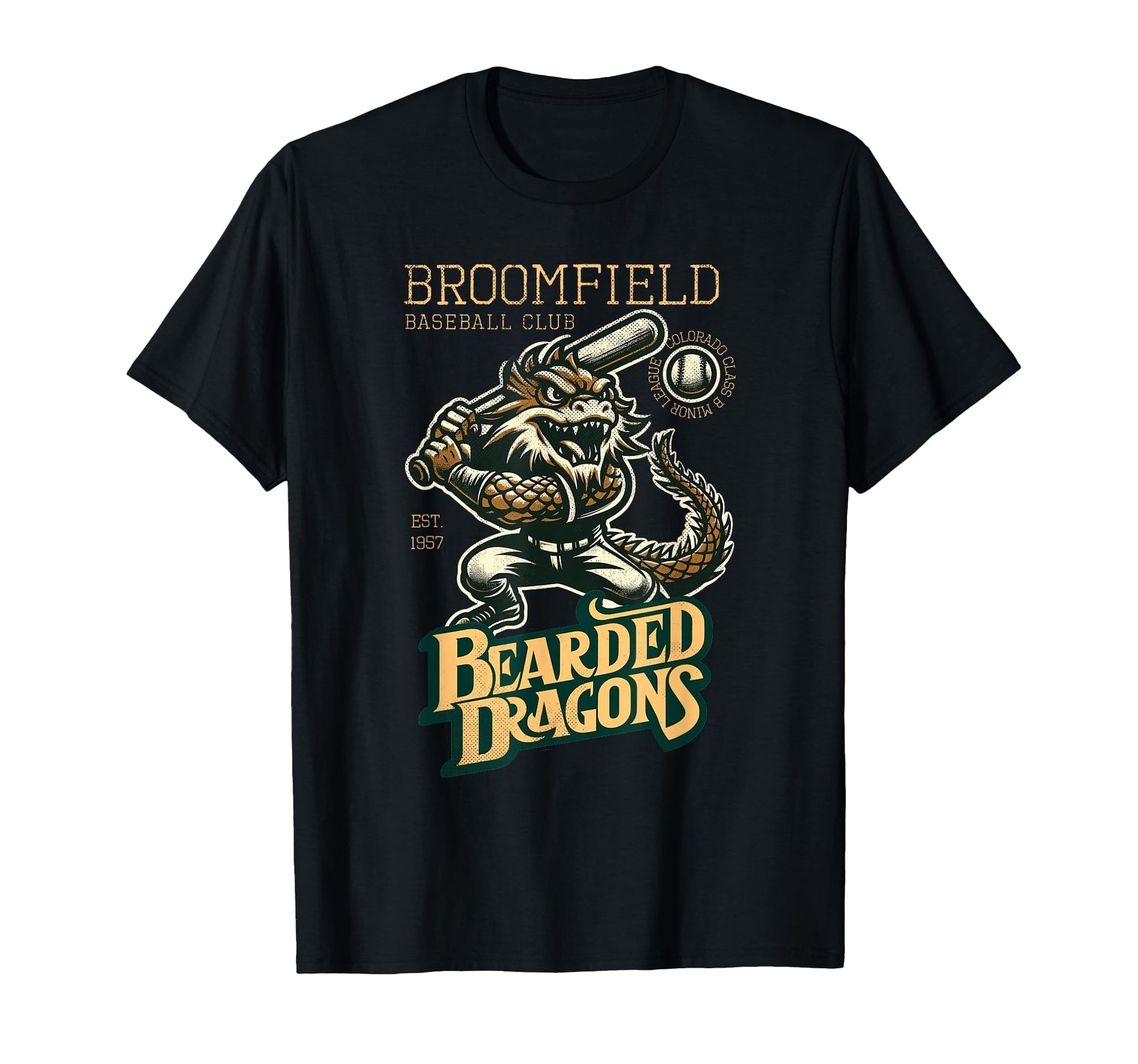 Broomfield Bearded Dragons Minor League T-Shirt - Custom Art Print Unisex - T-Shirt, Sweatshirt, Hoodie