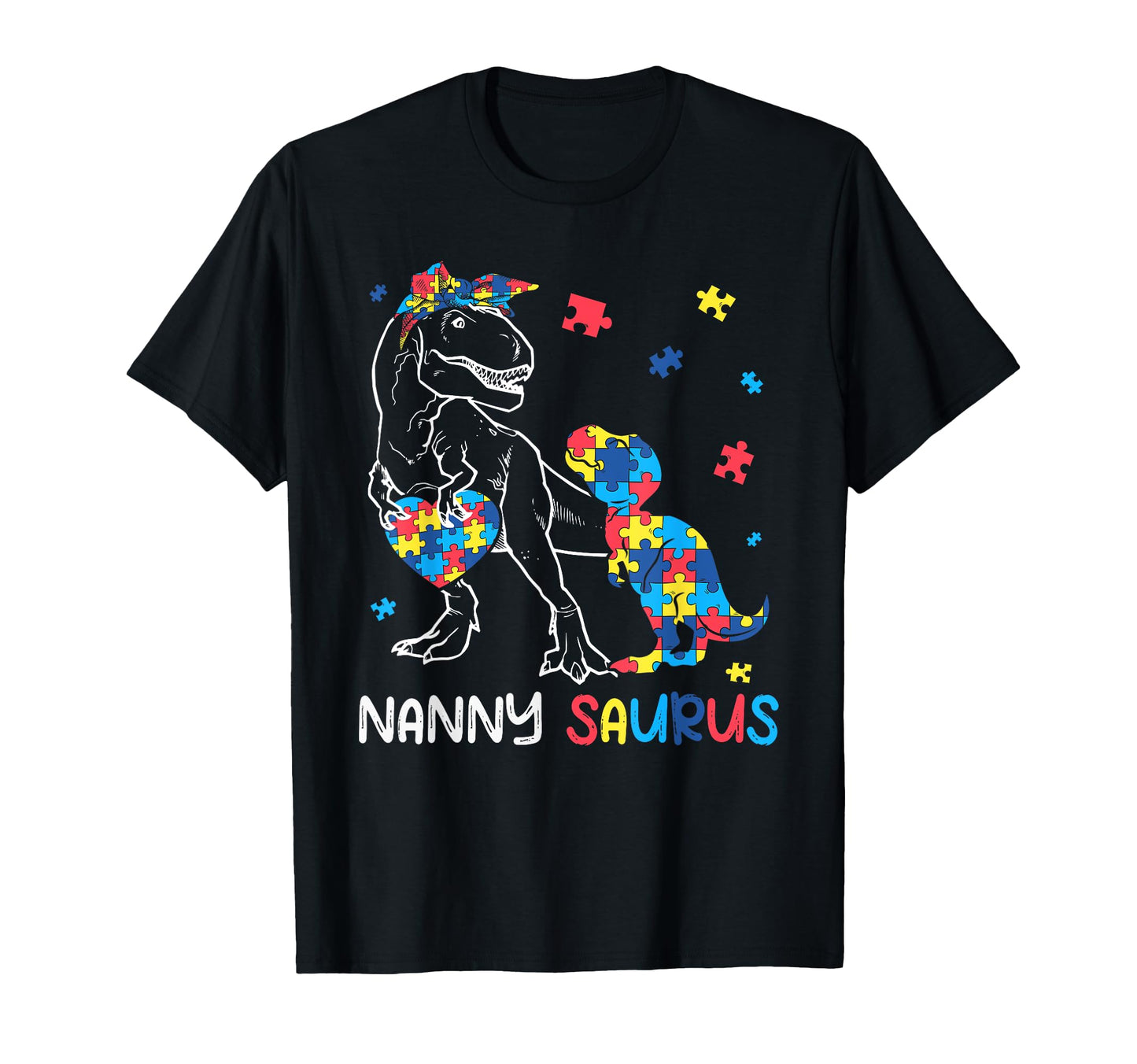 Nanny Saurus Autism Awareness T-Shirt - Streetwear Style for Adults - T-Shirt, Sweatshirt, Hoodie