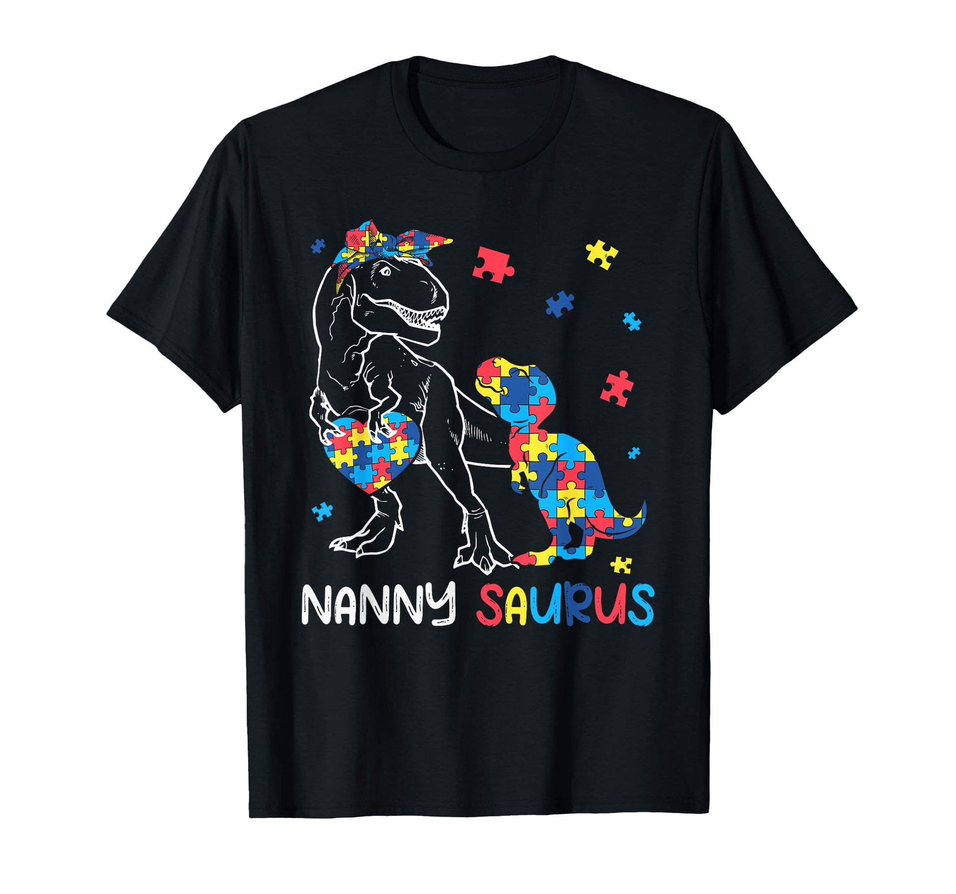 Nanny Saurus Autism Awareness T-Shirt - Streetwear Style for Adults - T-Shirt, Sweatshirt, Hoodie