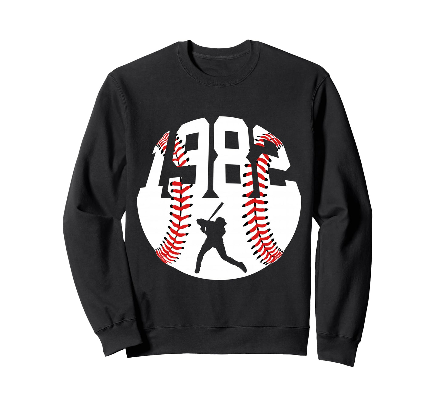 1982 Baseball 44Th Birthday Sweatshirt - Custom Art Print Unisex - T-Shirt, Sweatshirt, Hoodie