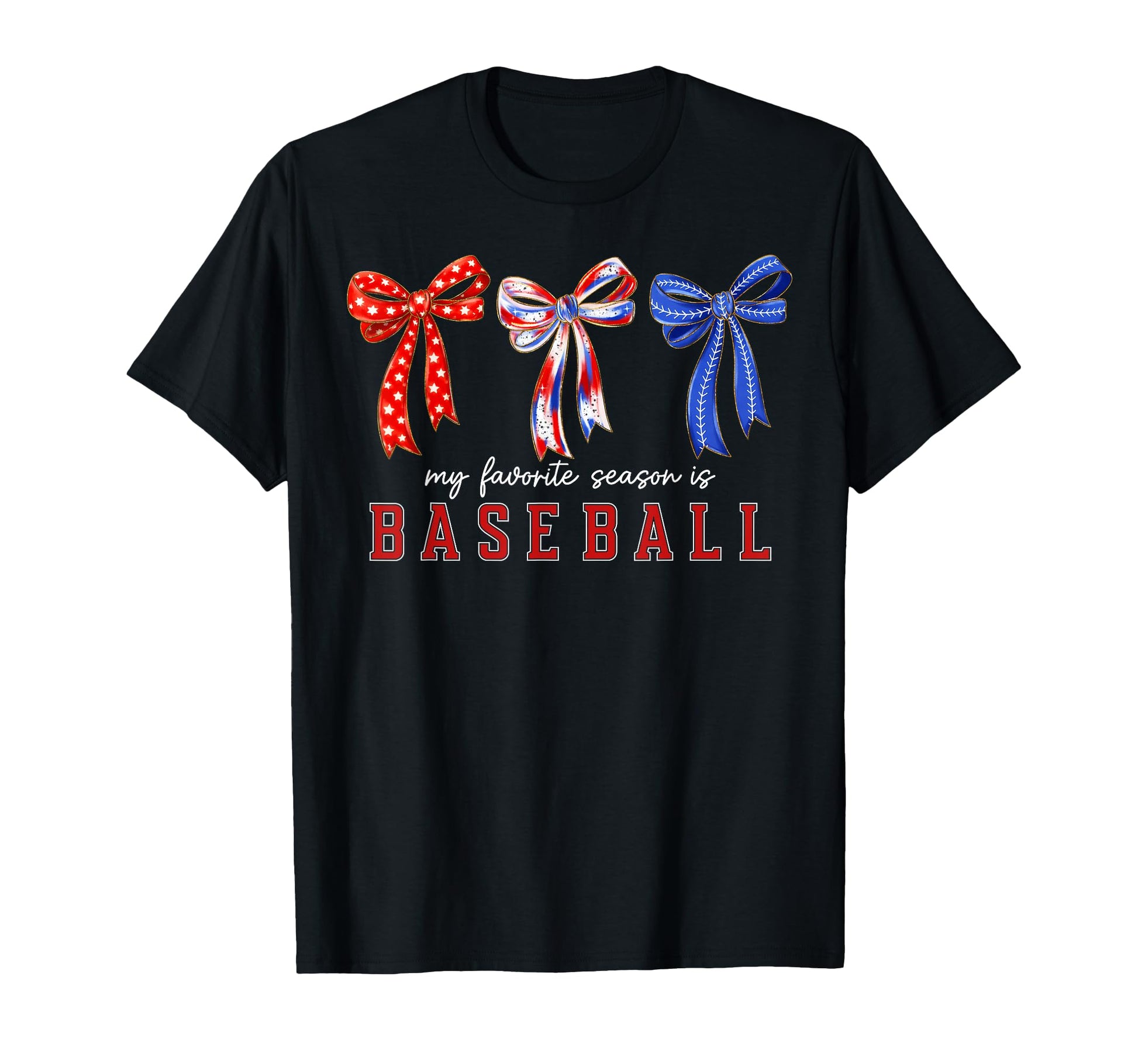 Baseball Season Coquette Bow Baseball T-Shirt - Streetwear Style Unisex - T-Shirt, Sweatshirt, Hoodie