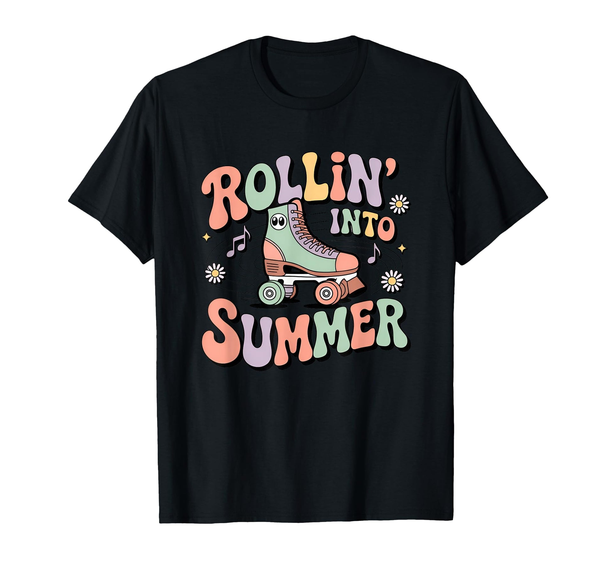 Rollin Into Summer Roller Skate T-Shirt - Novelty Apparel Unisex - T-Shirt, Sweatshirt, Hoodie