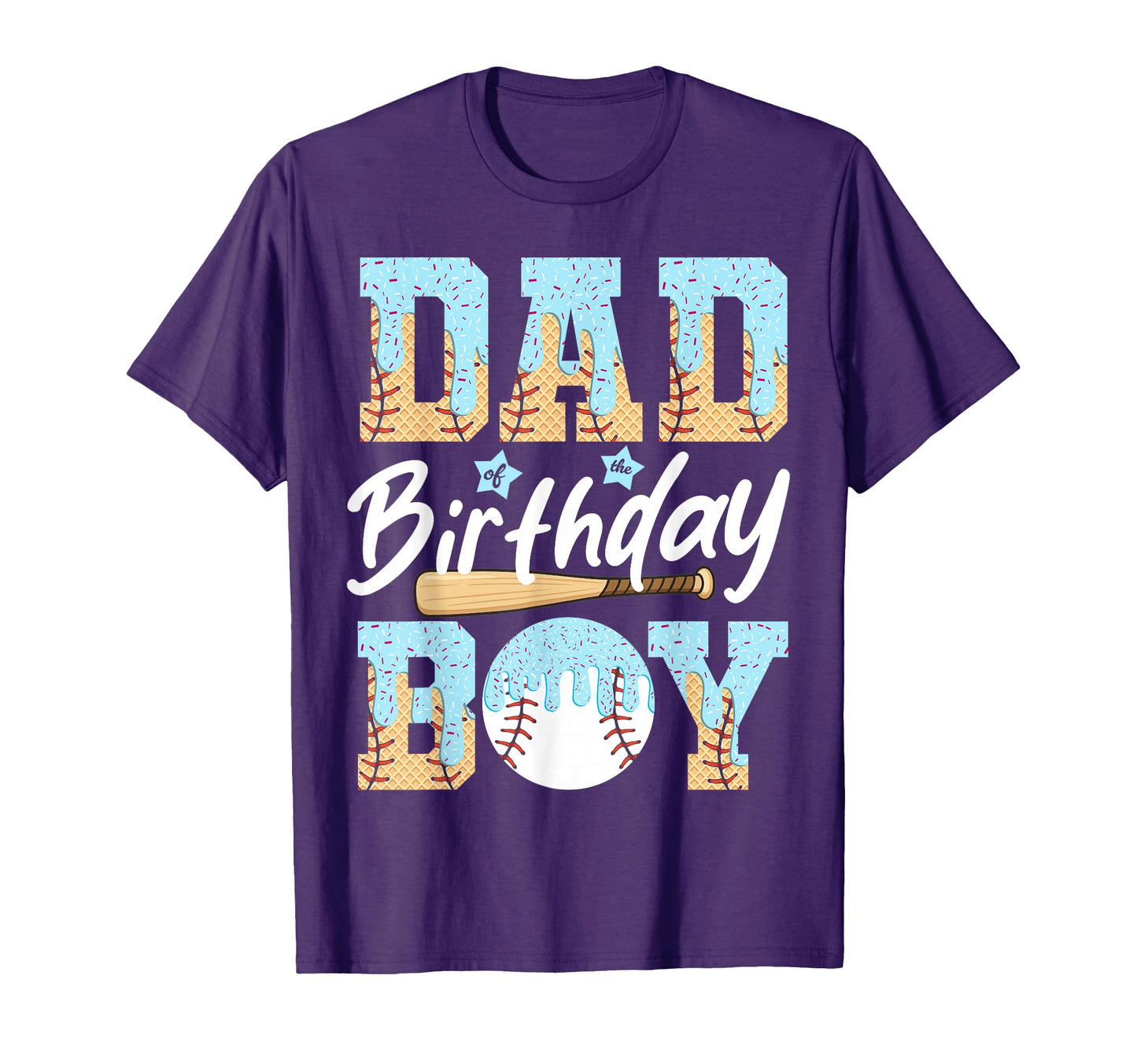 Baseball Ice Cream Drip Dad T-Shirt - Aesthetic Graphic for Adults - T-Shirt, Sweatshirt, Hoodie