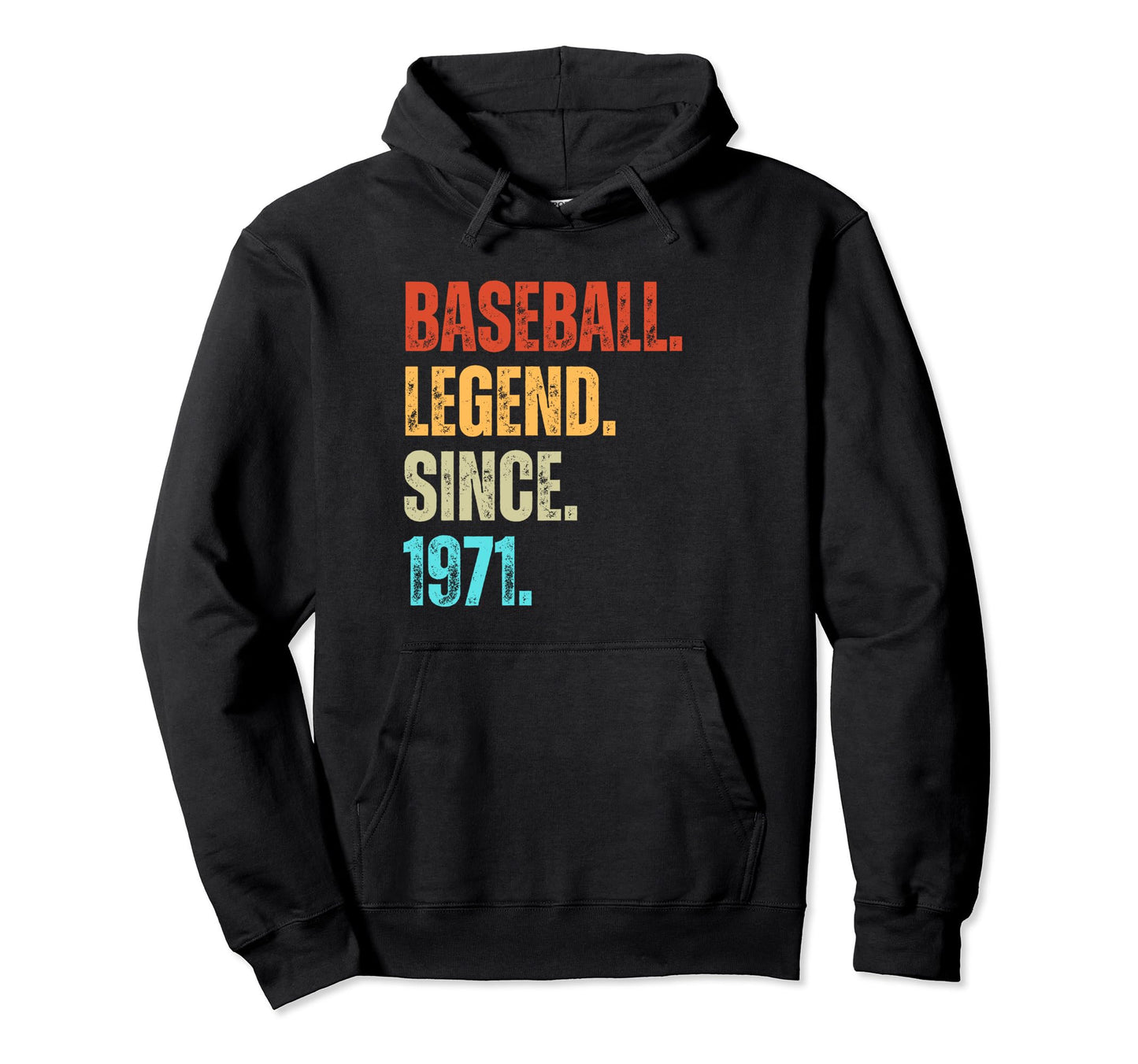 Baseball Legend Since 1971 Birthday Hoodie - Minimalist Print Unisex - T-Shirt, Sweatshirt, Hoodie