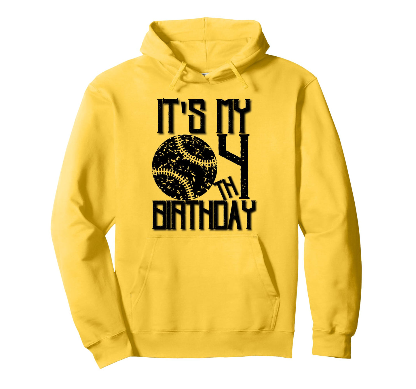 Its My 4Th Birthday Baseball Hoodie - Casual Everyday Wear Men Women - T-Shirt, Sweatshirt, Hoodie