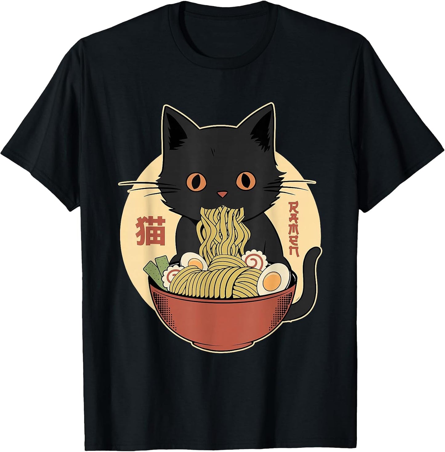 Anime Graphic For Men Women Kids Cat Ramen Noodles - Adult & Kids T-Shirts, Sweatshirts & Hoodies apparel design preview 1