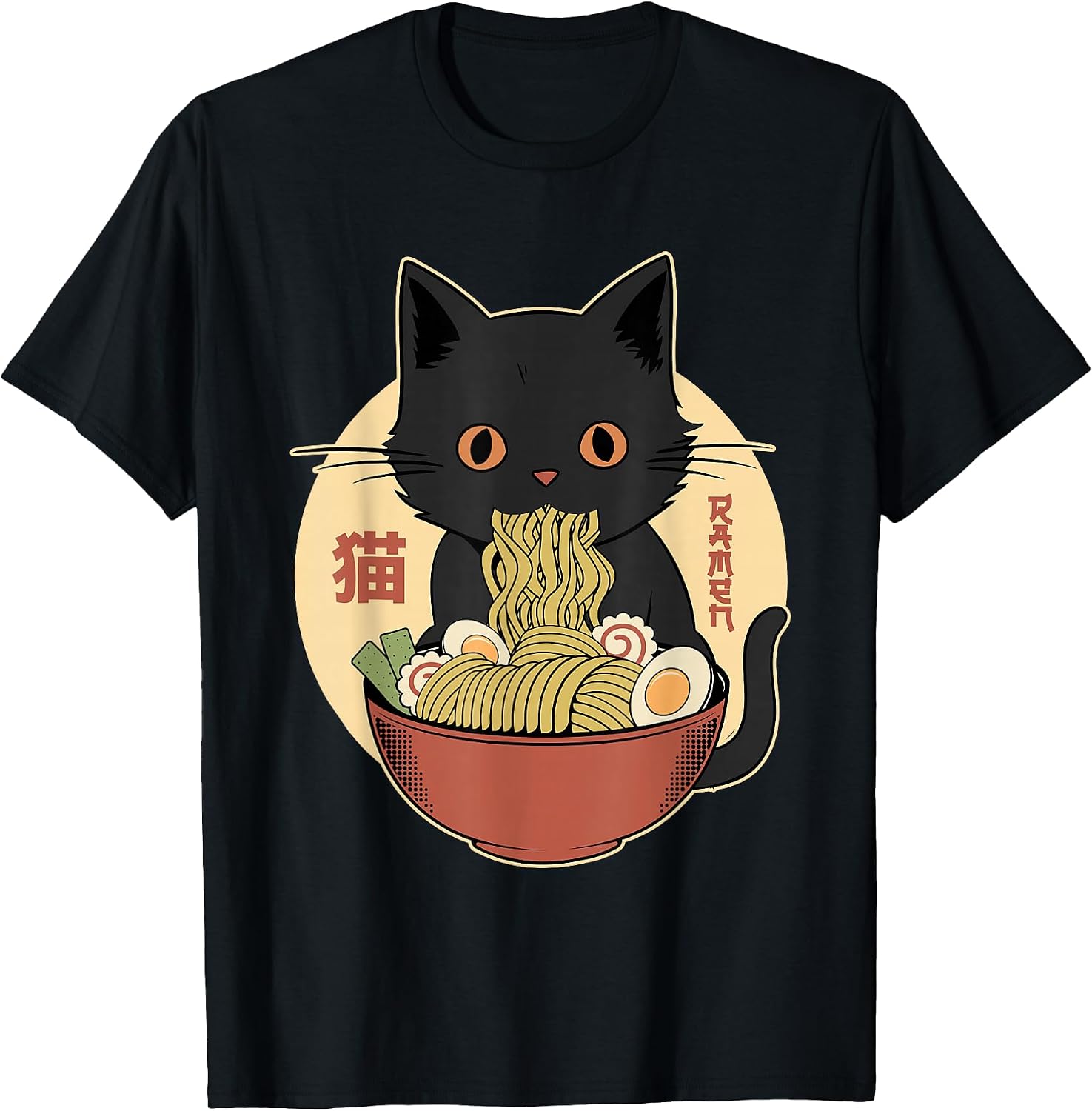 Anime Graphic For Men Women Kids Cat Ramen Noodles - Adult & Kids T-Shirts, Sweatshirts & Hoodies apparel design preview 1