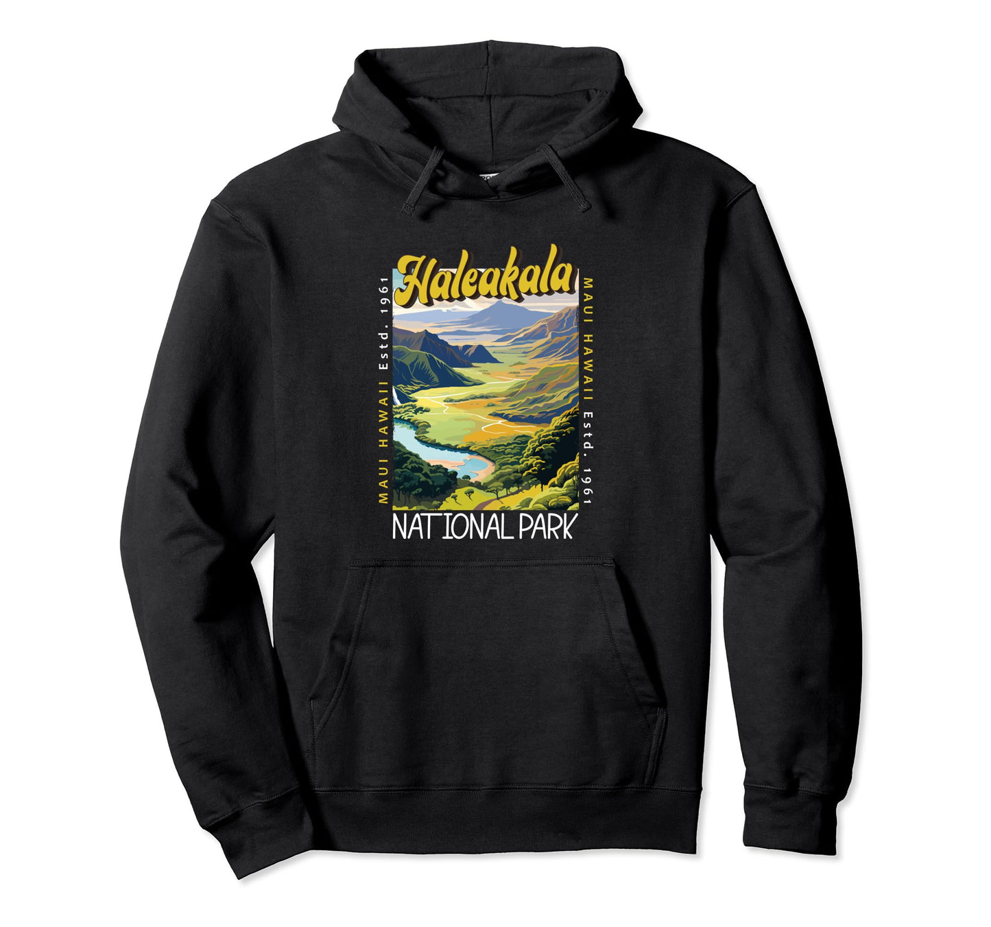 Haleakala National Park Illustration Hoodie - Streetwear Style for Adults - T-Shirt, Sweatshirt, Hoodie