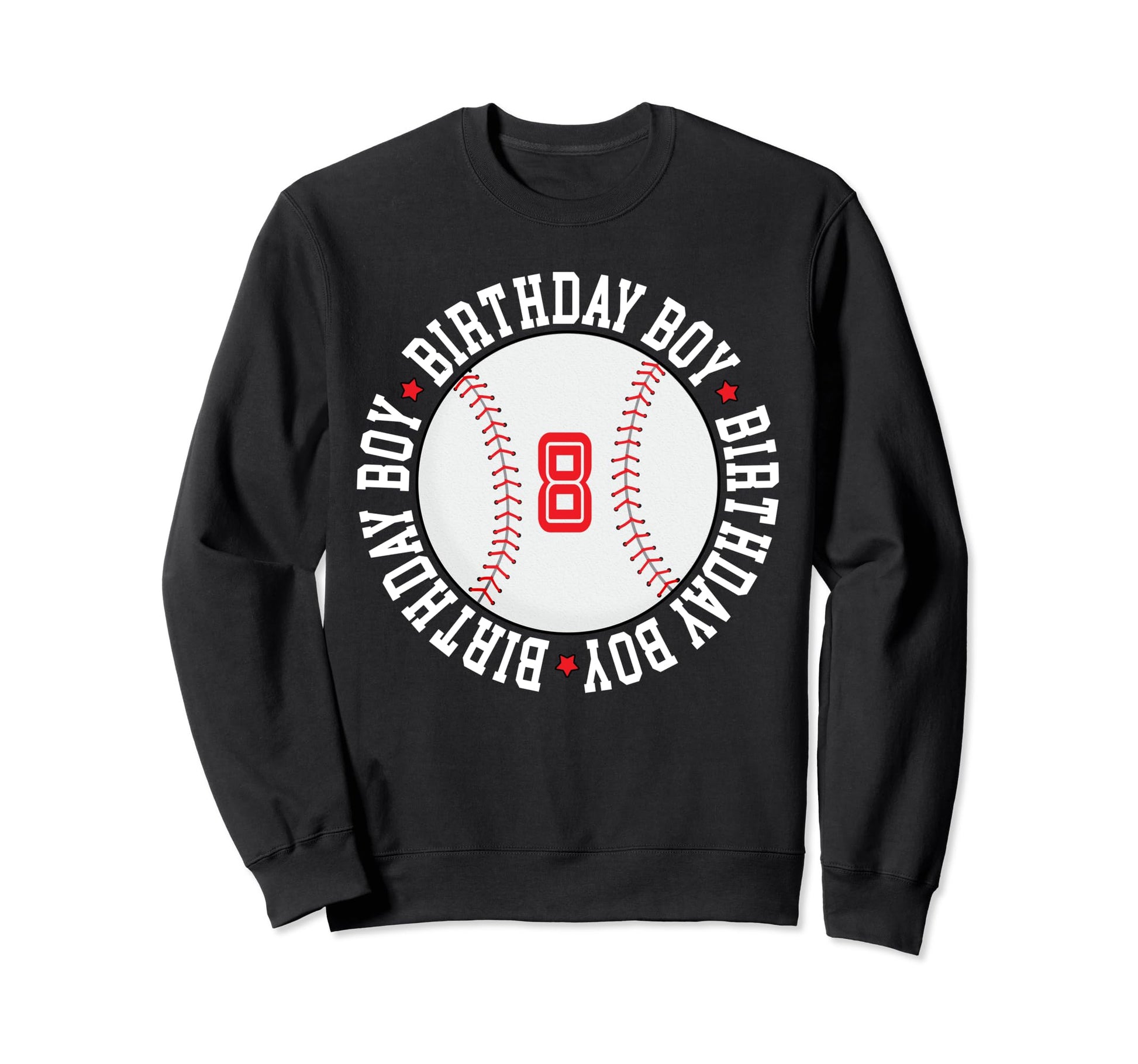 Baseball 8 Year Old 8Th Birthday Sweatshirt - Minimalist Print Unisex - T-Shirt, Sweatshirt, Hoodie
