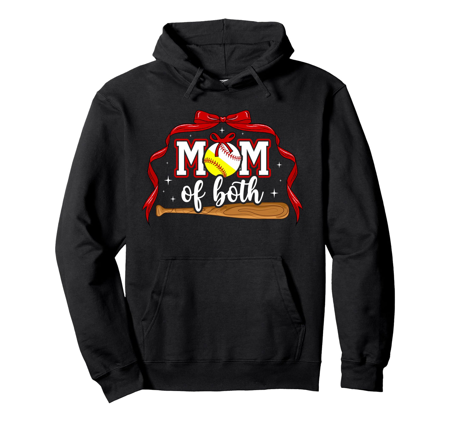 Mom Both Coquette Baseball Hoodie - Casual Everyday Wear Men Women - T-Shirt, Sweatshirt, Hoodie