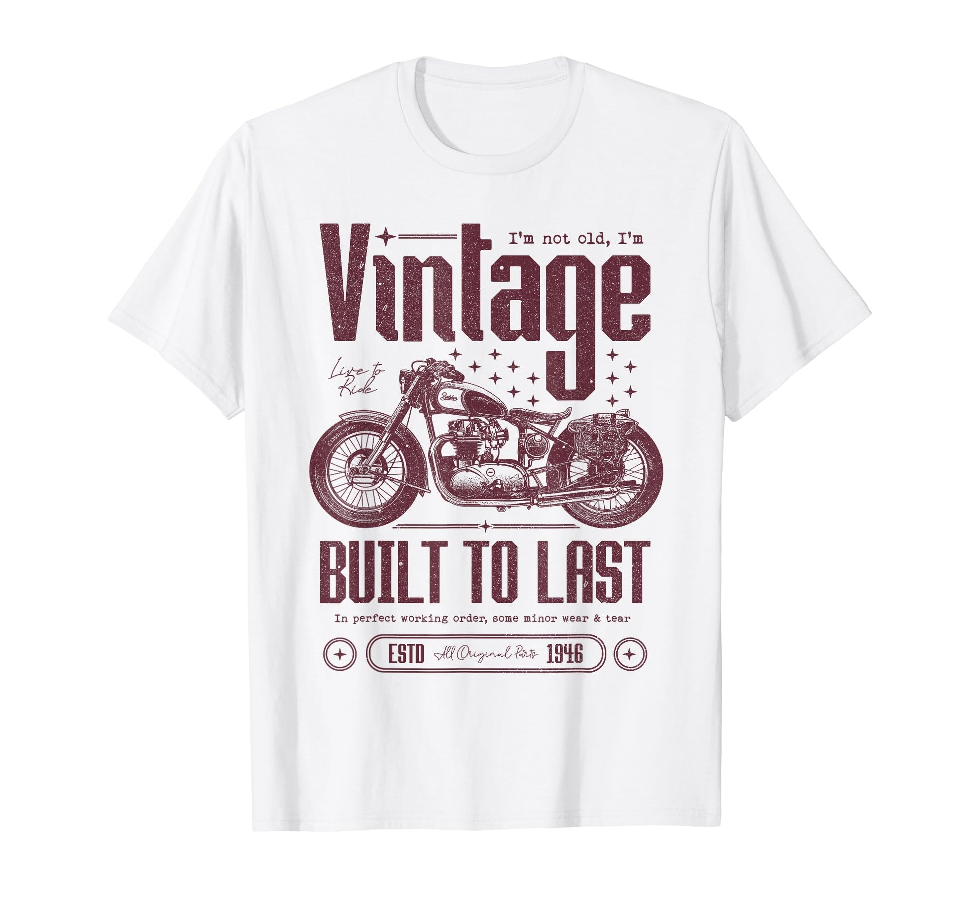 Motorcycle Bikers Motorbike Birthday Born T-Shirt - Unique Graphic Unisex - T-Shirt, Sweatshirt, Hoodie