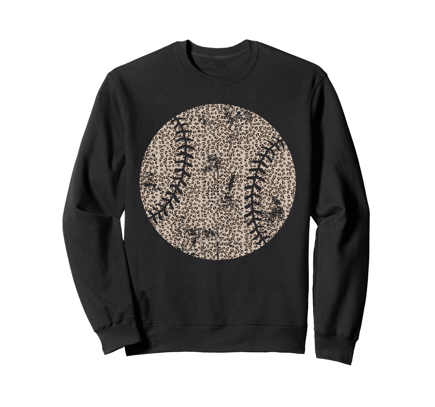 Leopard Baseball Lover Baseball Mom Mama Sweatshirt - Unique Graphic Unisex - T-Shirt, Sweatshirt, Hoodie