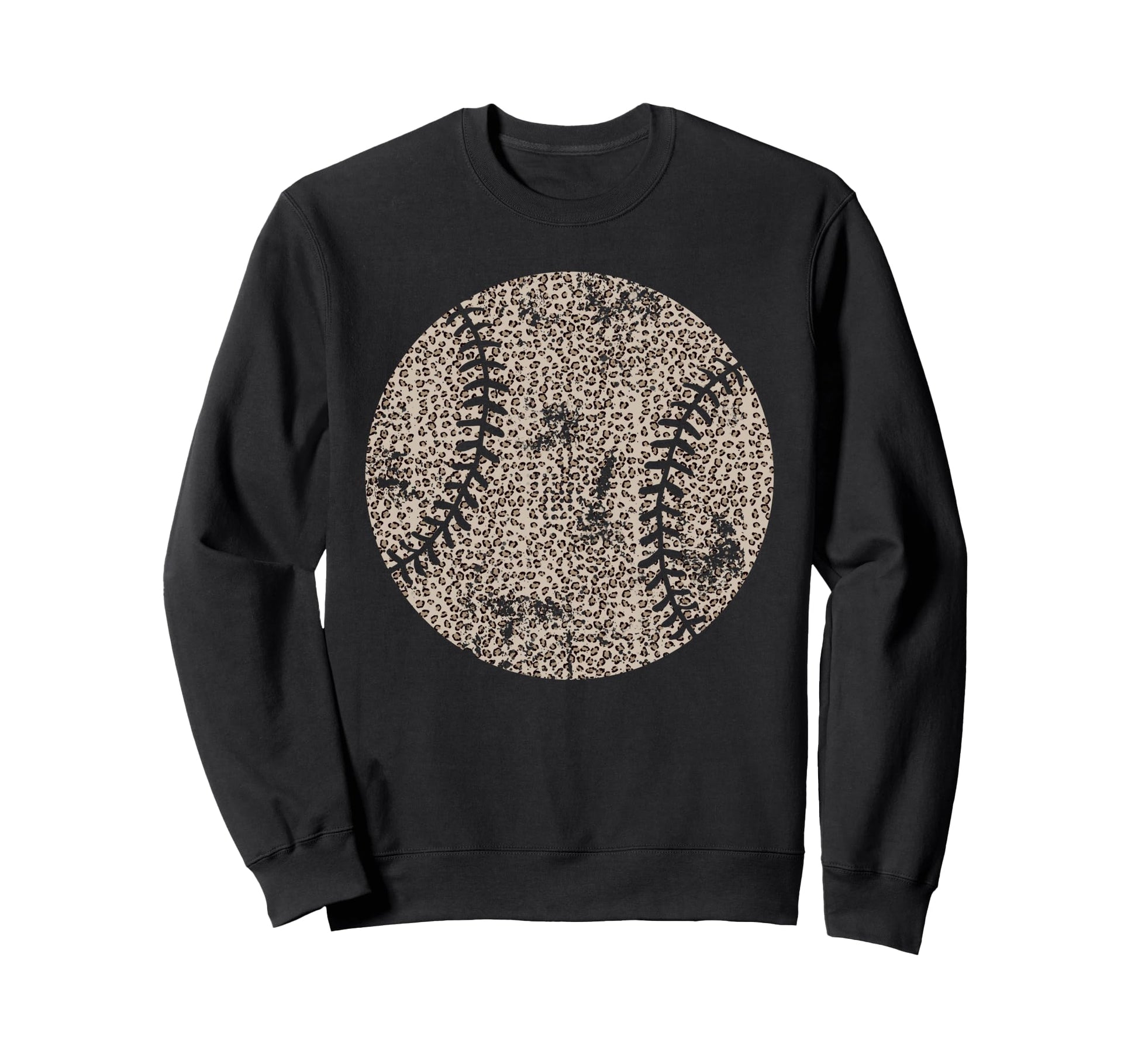 Leopard Baseball Lover Baseball Mom Mama Sweatshirt - Unique Graphic Unisex - T-Shirt, Sweatshirt, Hoodie