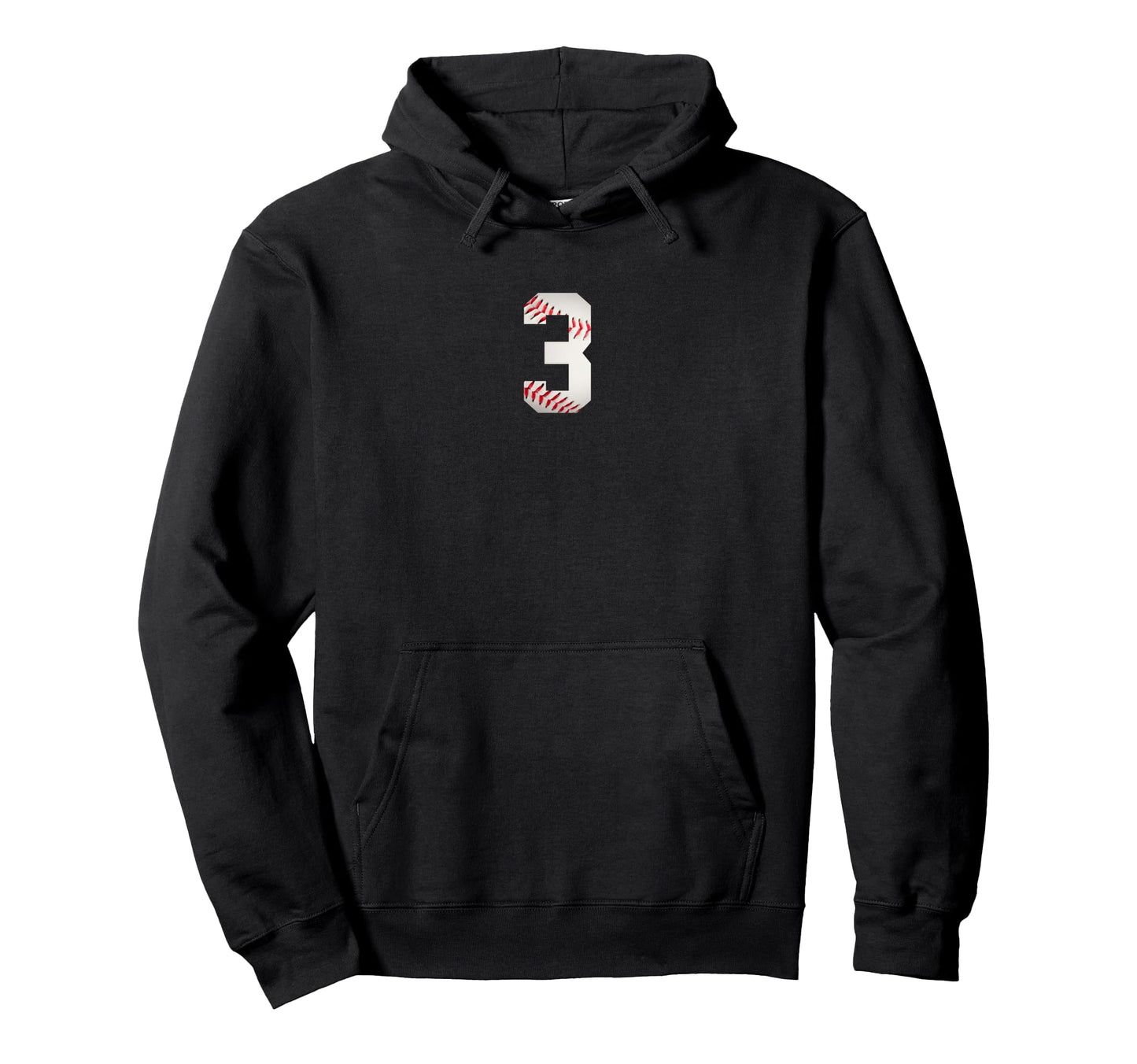 Number 3 Minimalist Birthday Baseball Hoodie - Trendy Graphic for Adults - T-Shirt, Sweatshirt, Hoodie