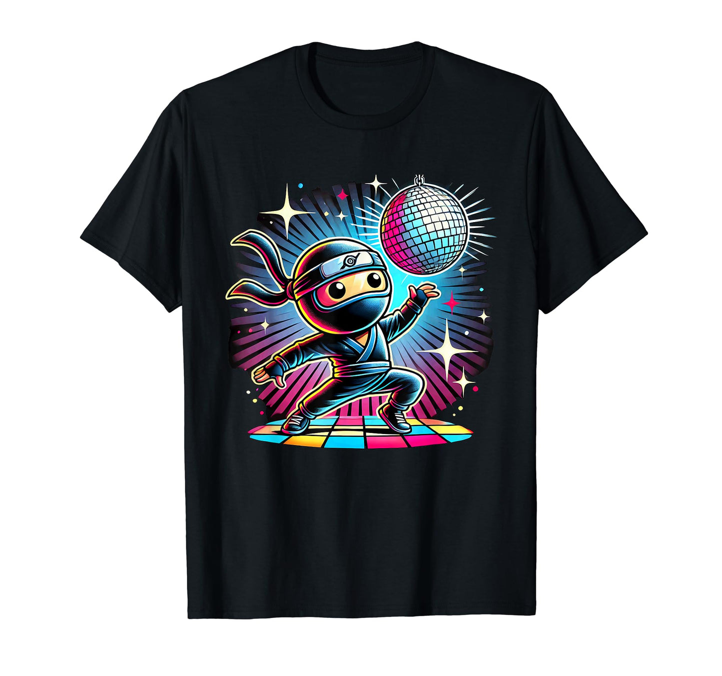 Aesthetic Ninja Disco Ball T-Shirt - Graphic Print Unisex - T-Shirt, Sweatshirt, Hoodie