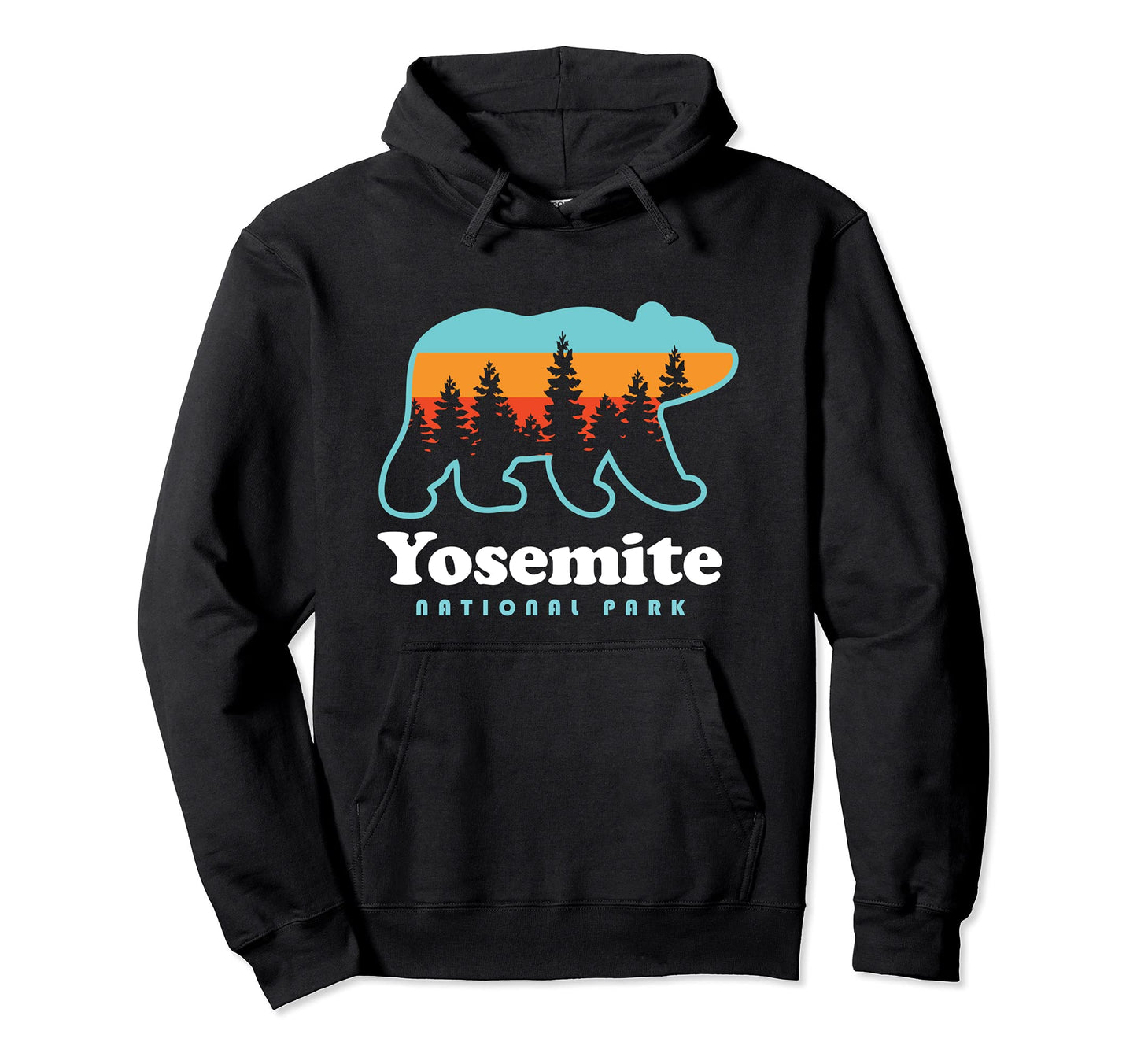 Yosemite National Park Camping Bear Hoodie - Aesthetic Graphic Unisex - T-Shirt, Sweatshirt, Hoodie